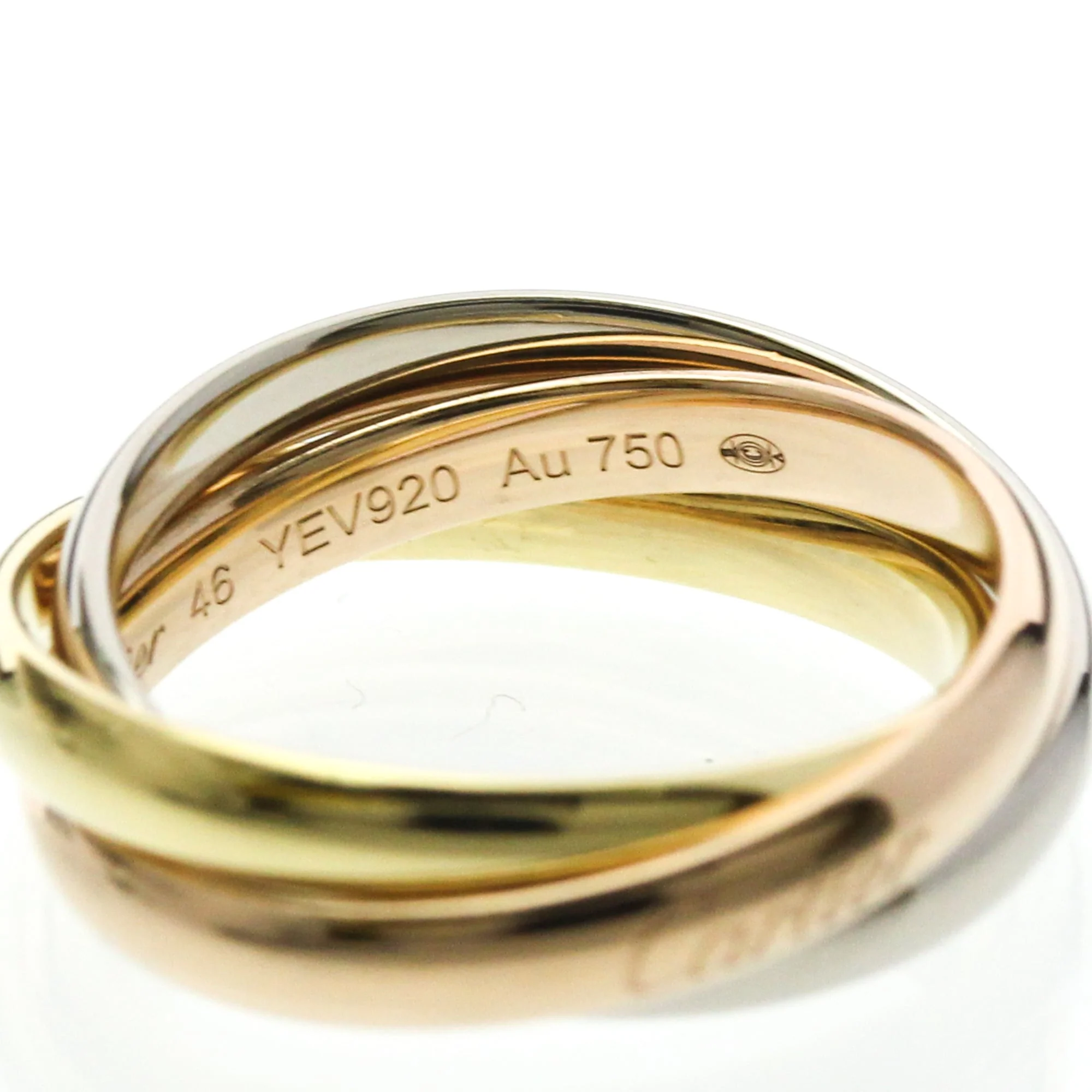 Vendome Louis Cartier Band Ring 18K Tricolor Gold - Image 6