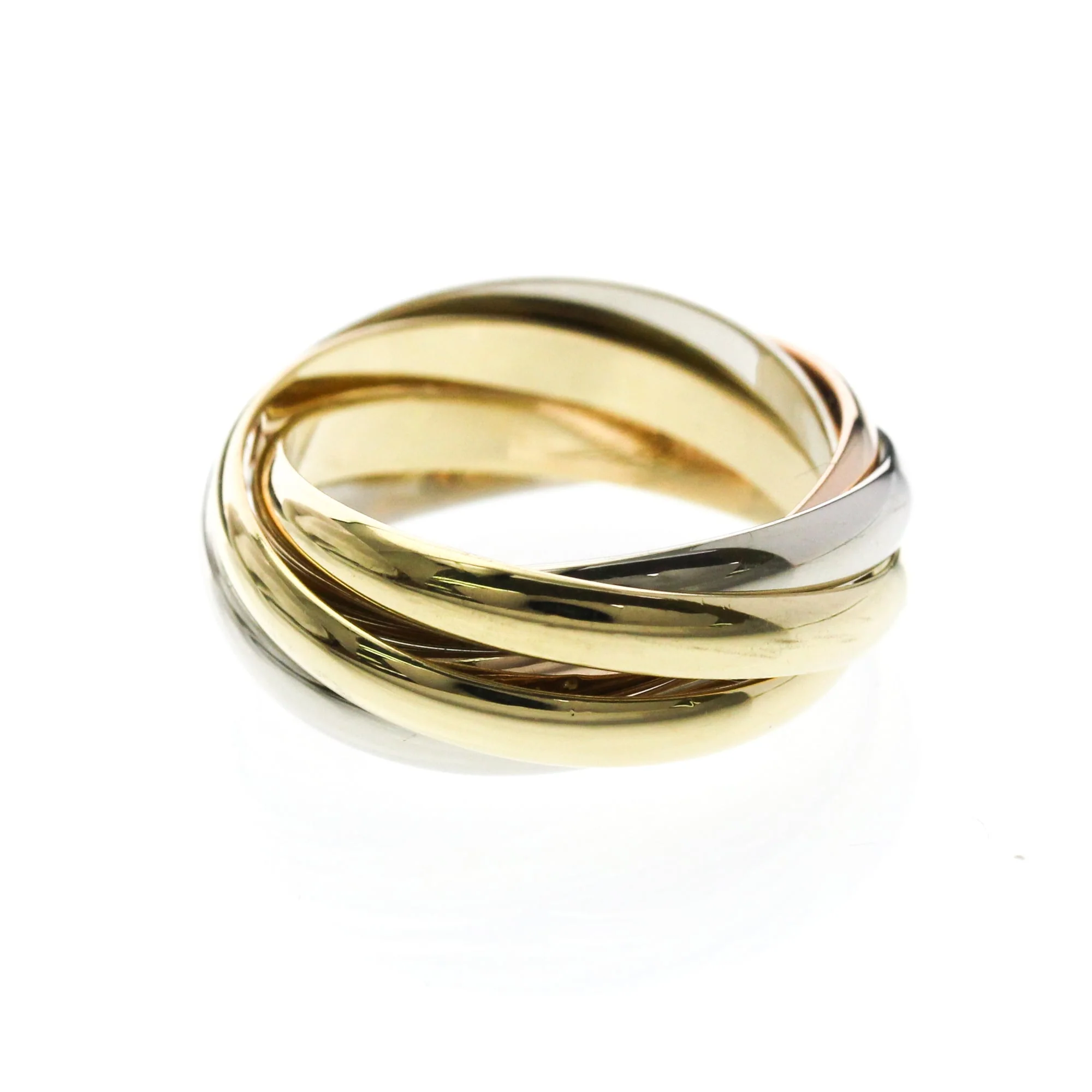 Vendome Louis Cartier Band Ring 18K Tricolor Gold - Image 4