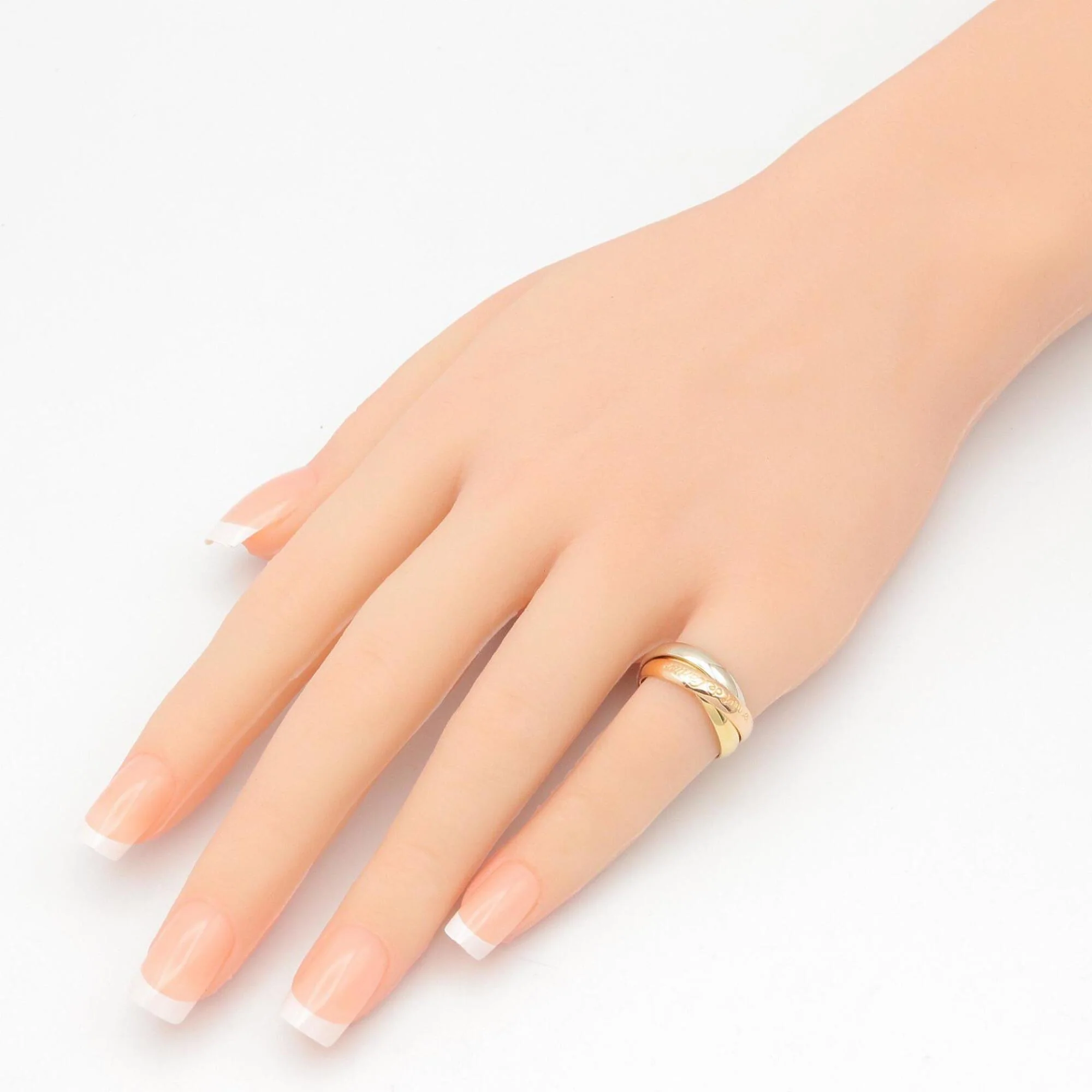 Vendome Louis Cartier Band Ring 18K Tricolor Gold - Image 6