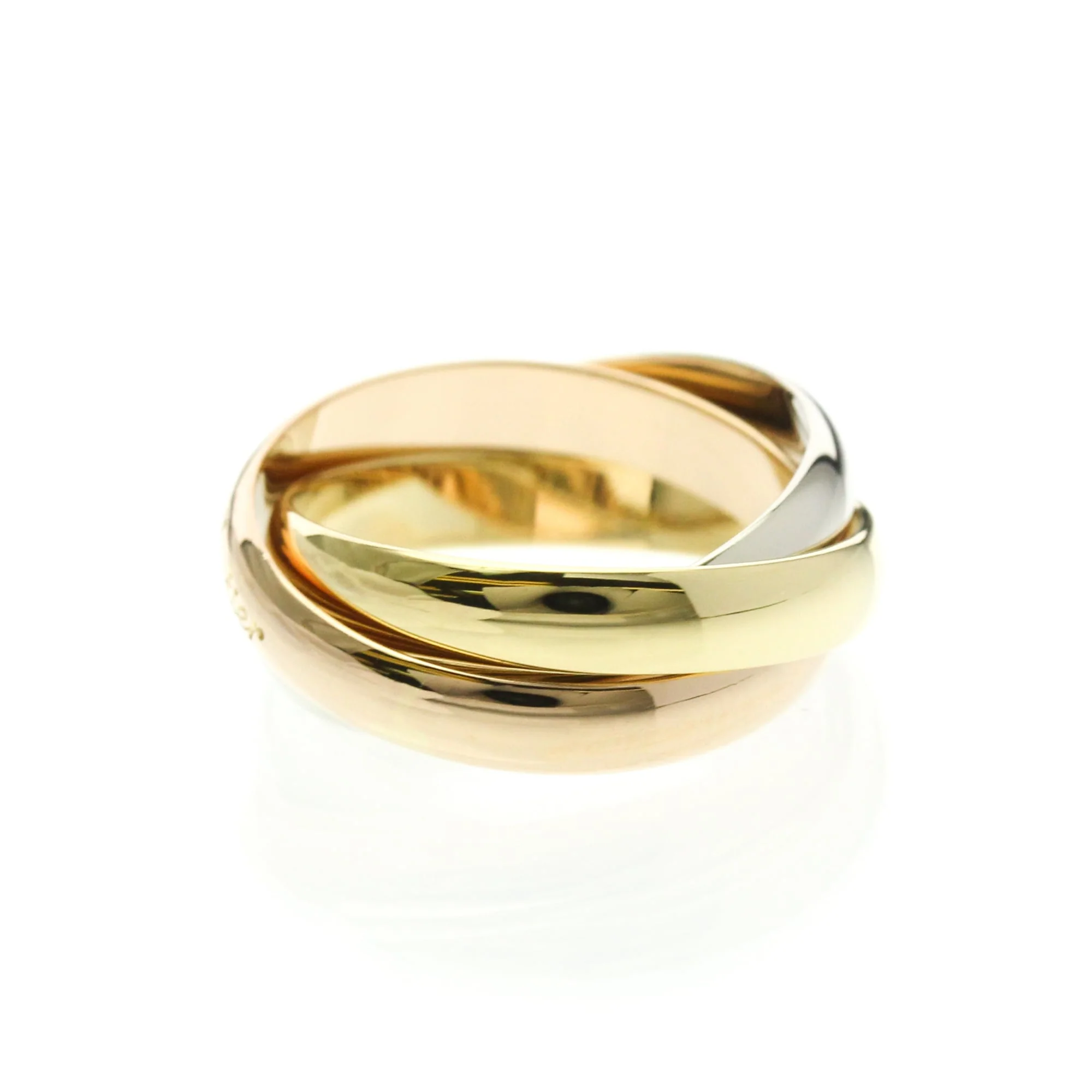 Vendome Louis Cartier Band Ring 18K Tricolor Gold - Image 2