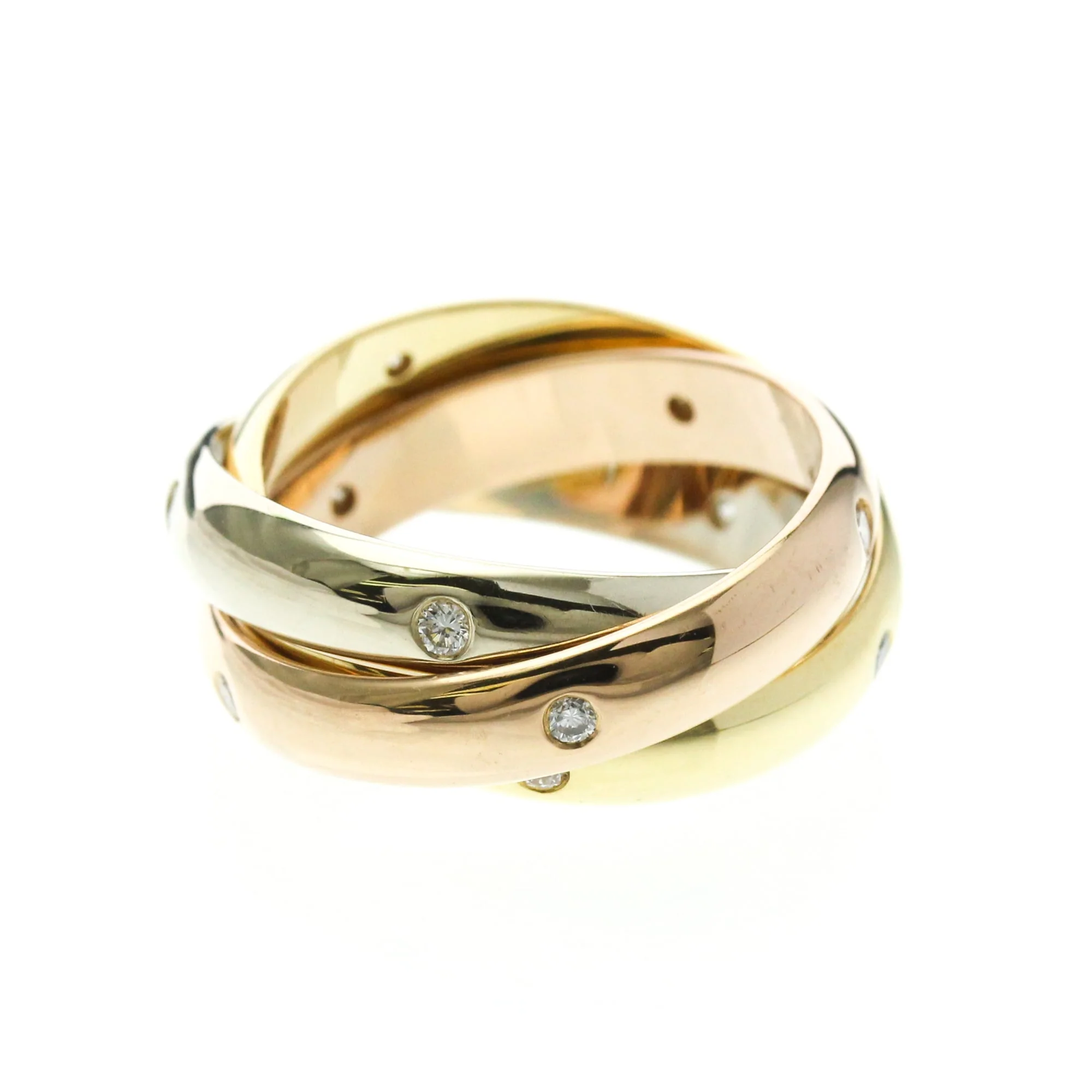 Vendome Louis Cartier Band Ring 18K Tricolor Gold - Image 4