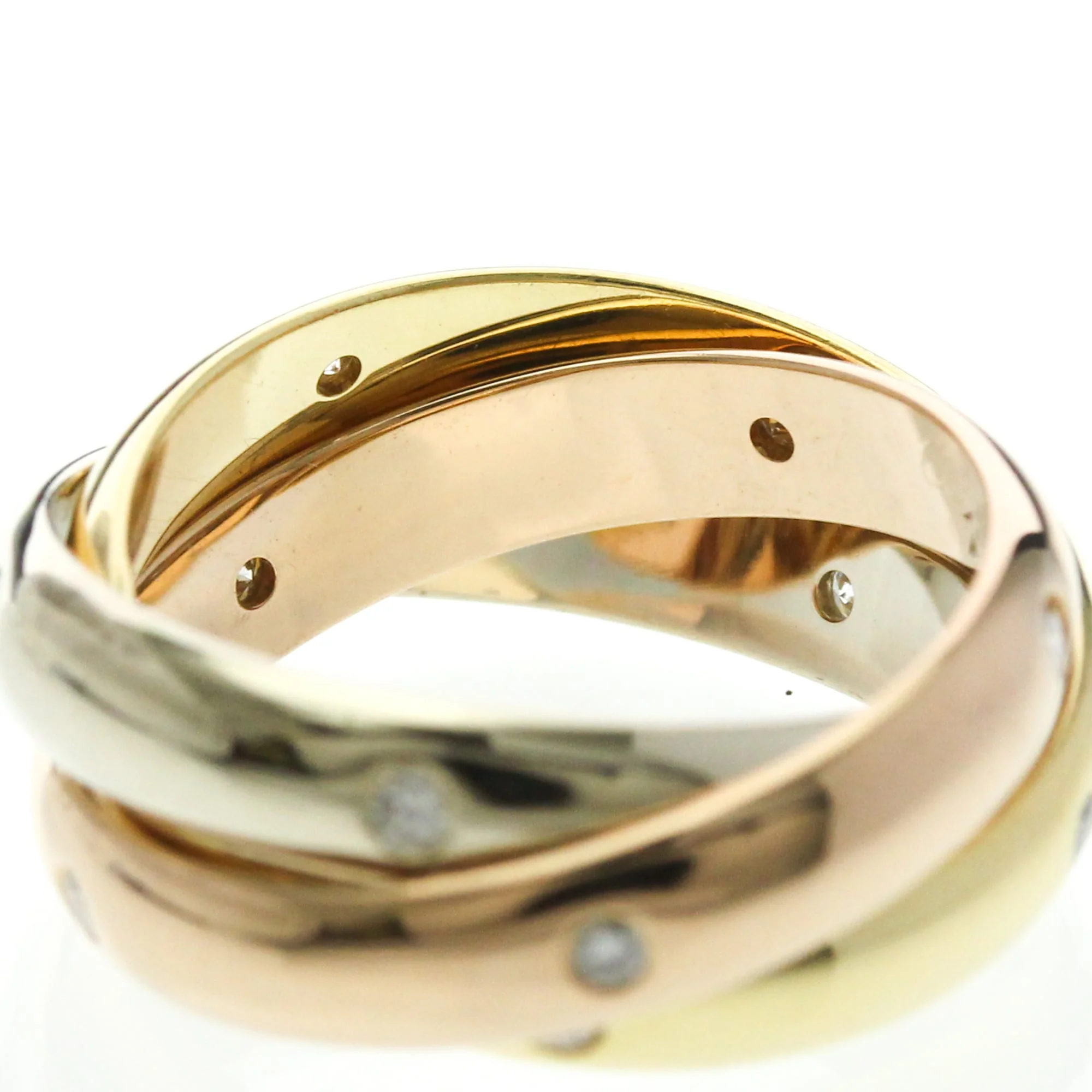 Vendome Louis Cartier Band Ring 18K Tricolor Gold - Image 5