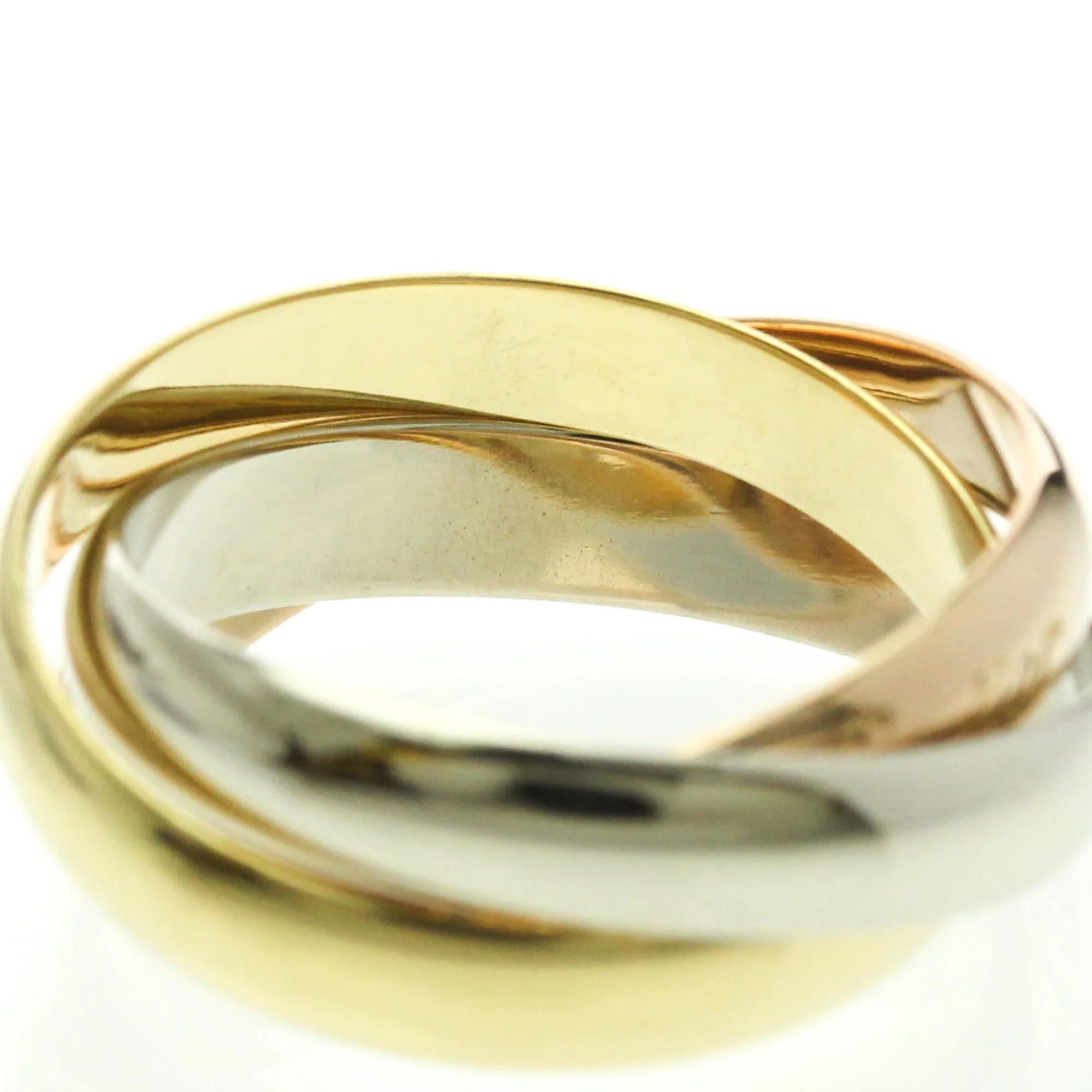 Vendome Louis Cartier Band Ring 18K Tricolor Gold - Image 9