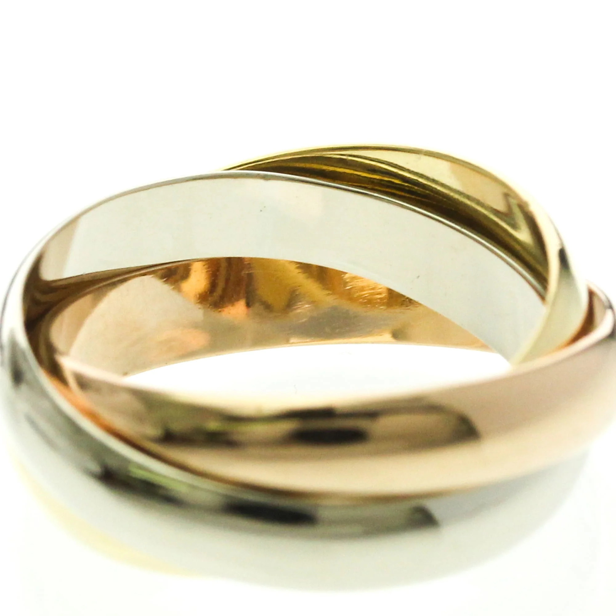 Vendome Louis Cartier Band Ring 18K Tricolor Gold - Image 6