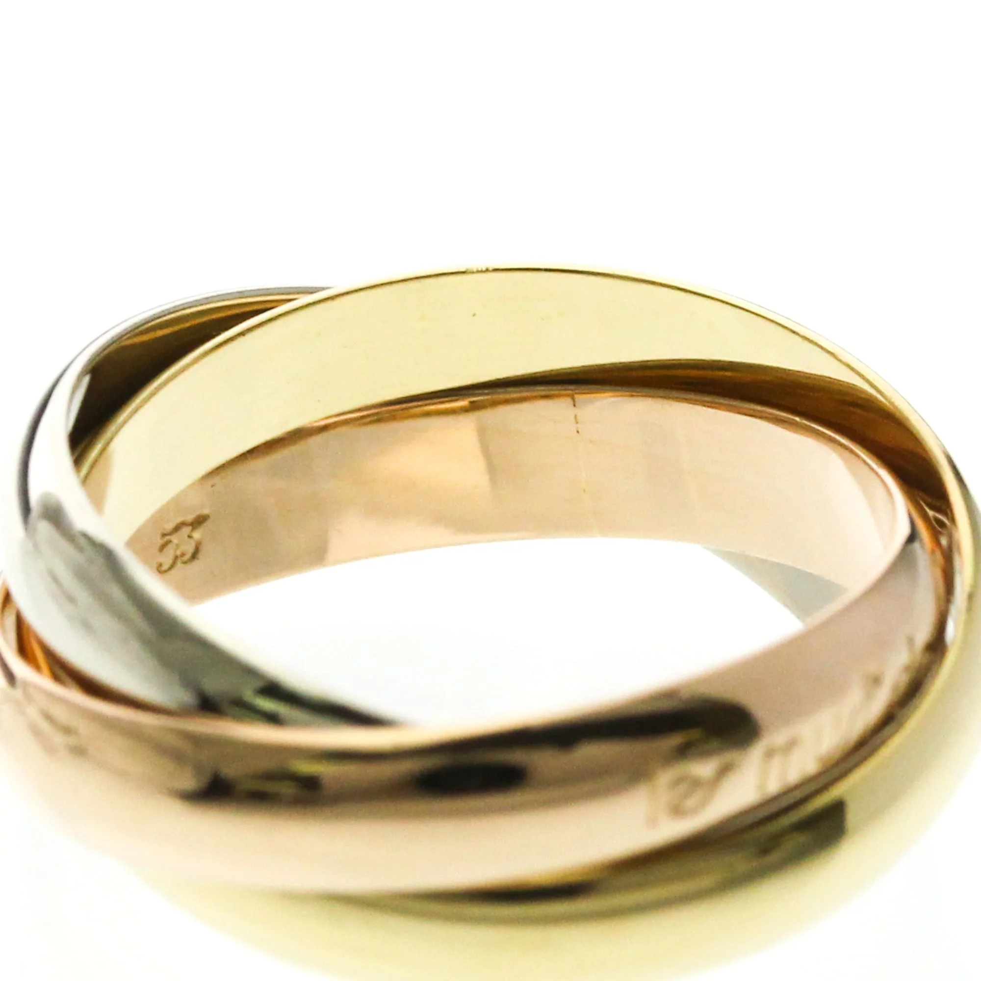 Vendome Louis Cartier Band Ring 18K Tricolor Gold - Image 5