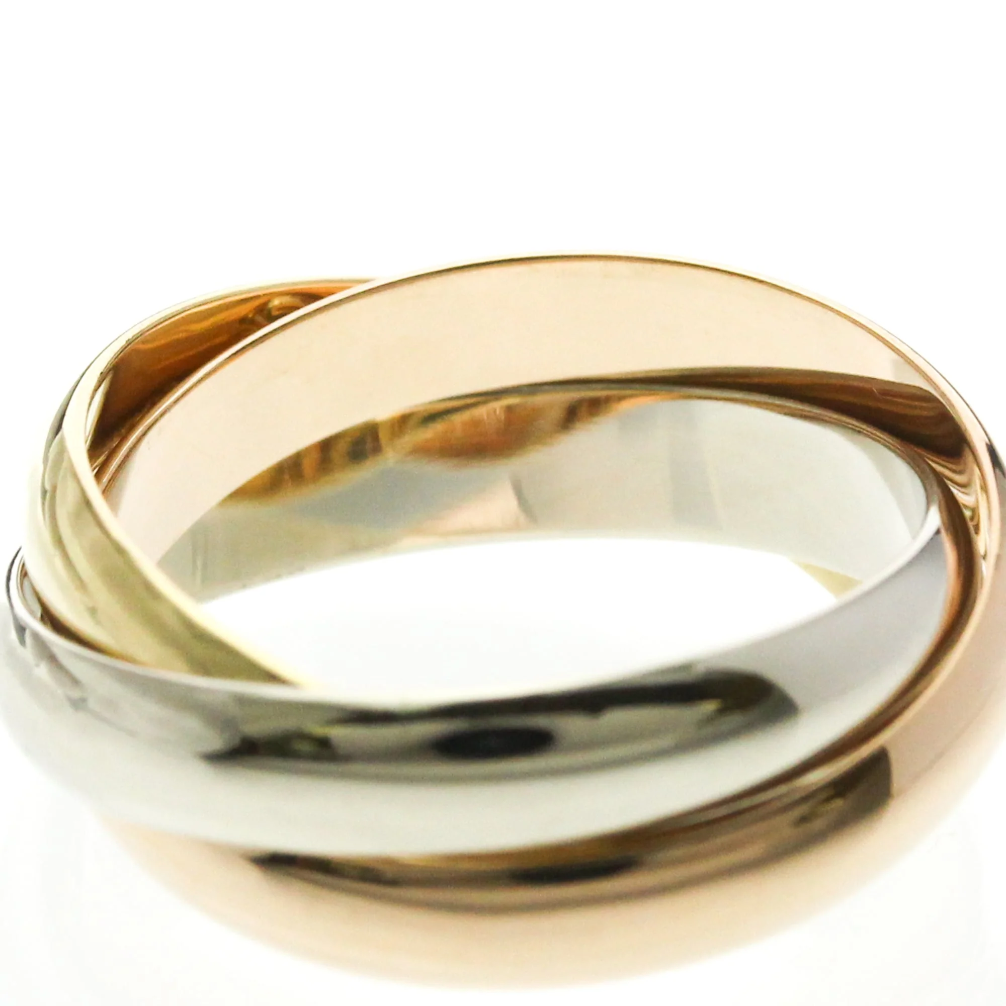 Vendome Louis Cartier Band Ring 18K Tricolor Gold - Image 6