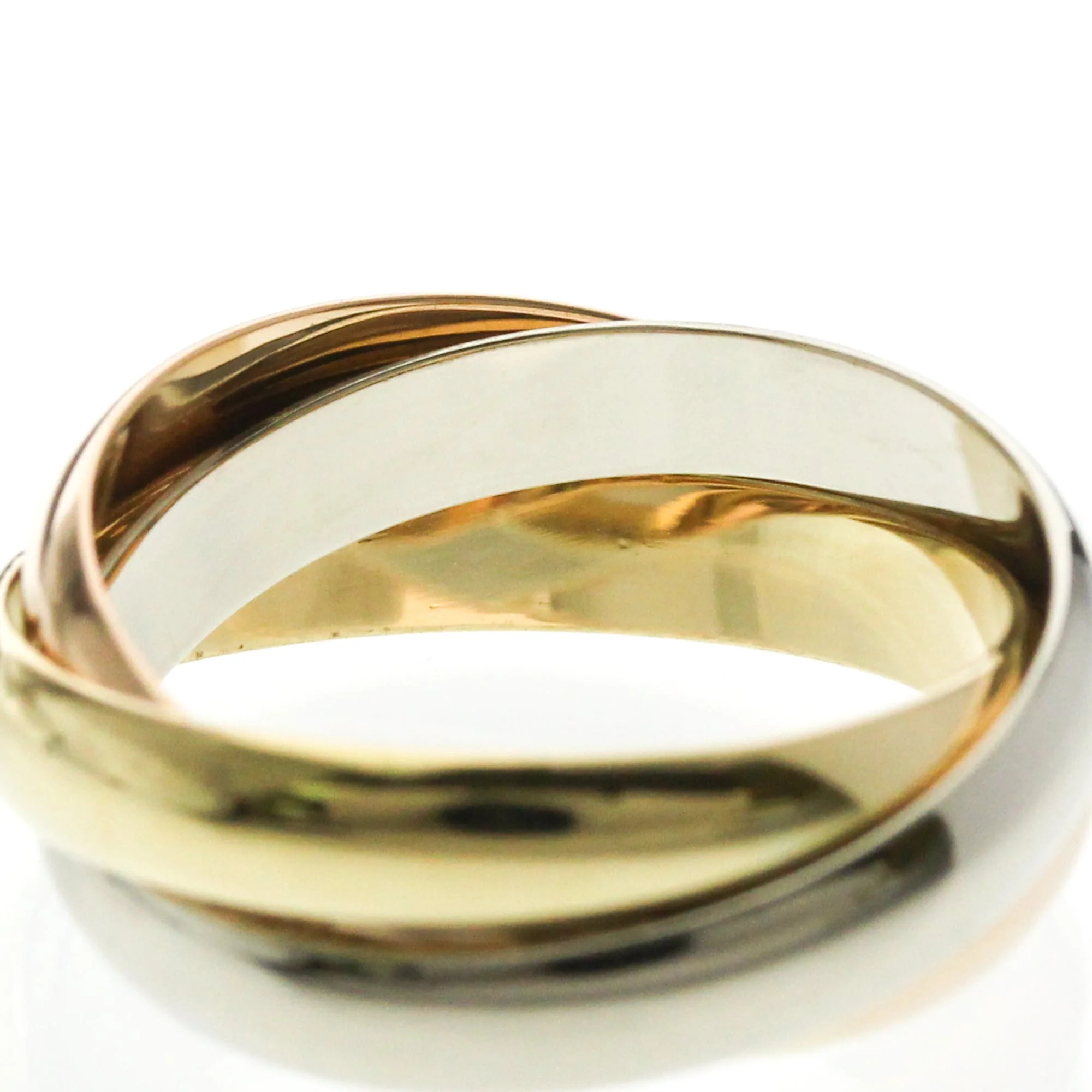 Vendome Louis Cartier Band Ring 18K Tricolor Gold - Image 8