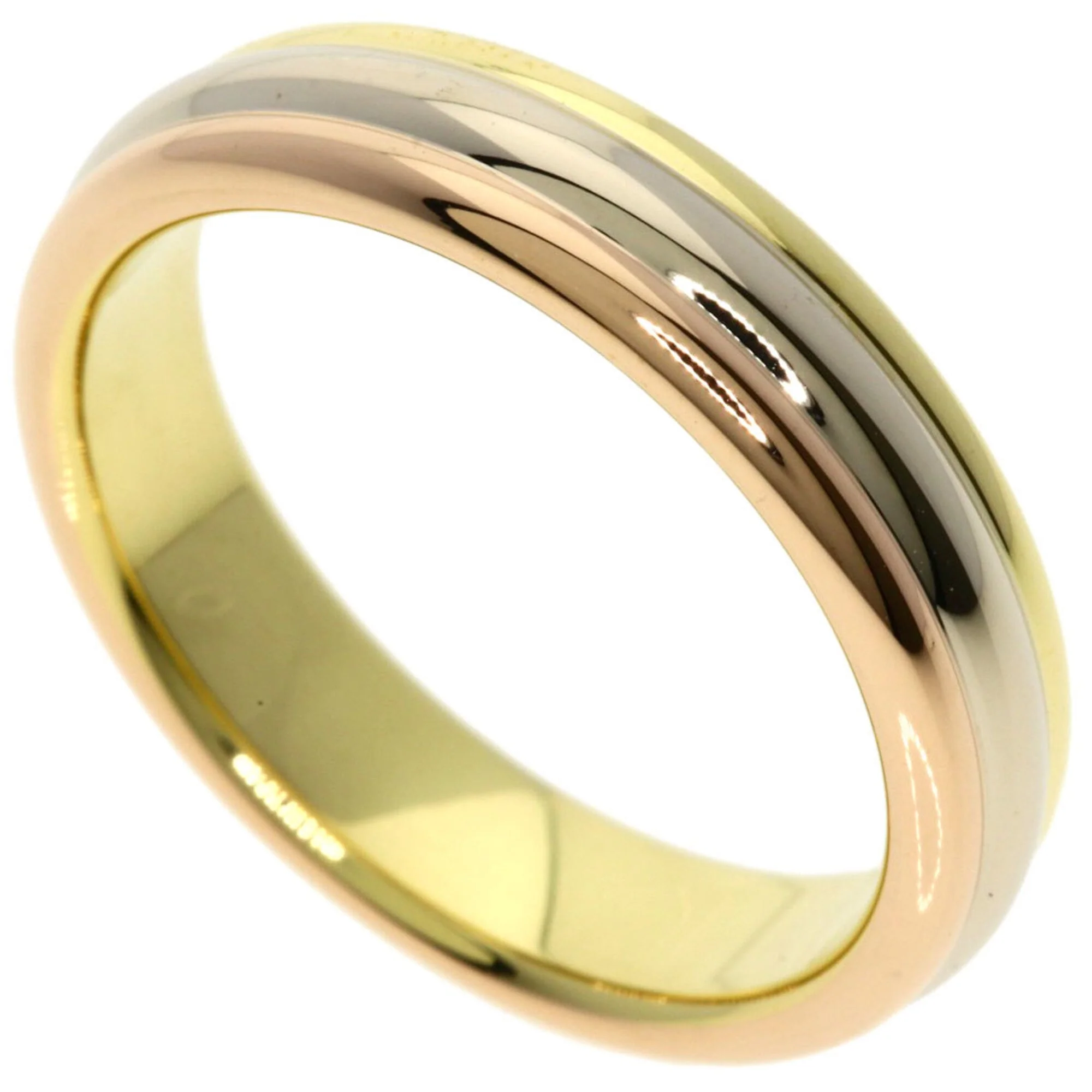 Vendome Louis Cartier Band Ring 18K Tricolor Gold