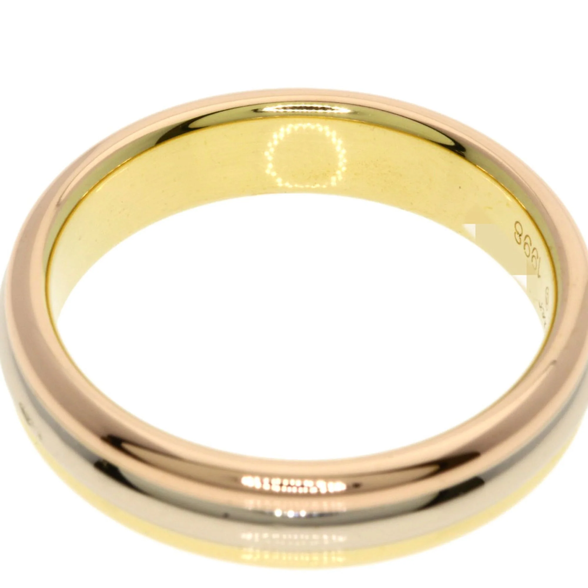 Vendome Louis Cartier Band Ring 18K Tricolor Gold - Image 8