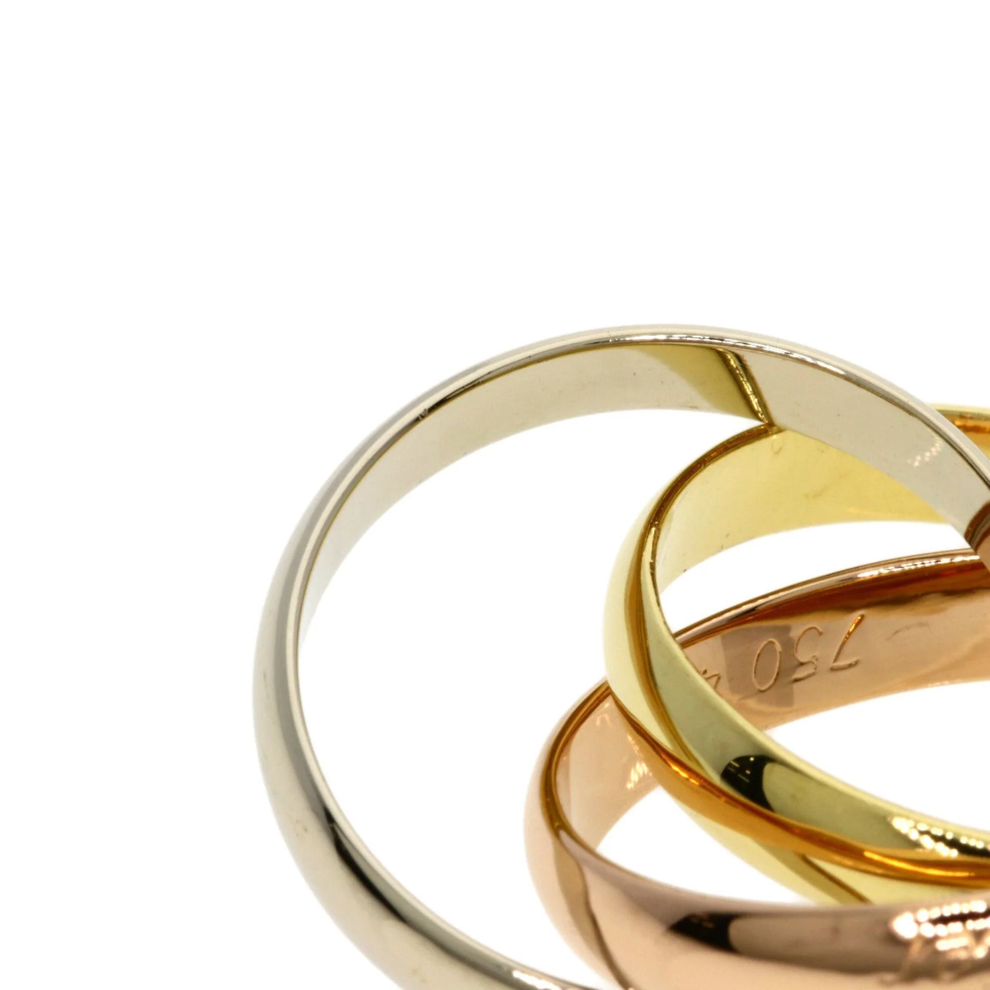 Vendome Louis Cartier Band Ring 18K Tricolor Gold - Image 6