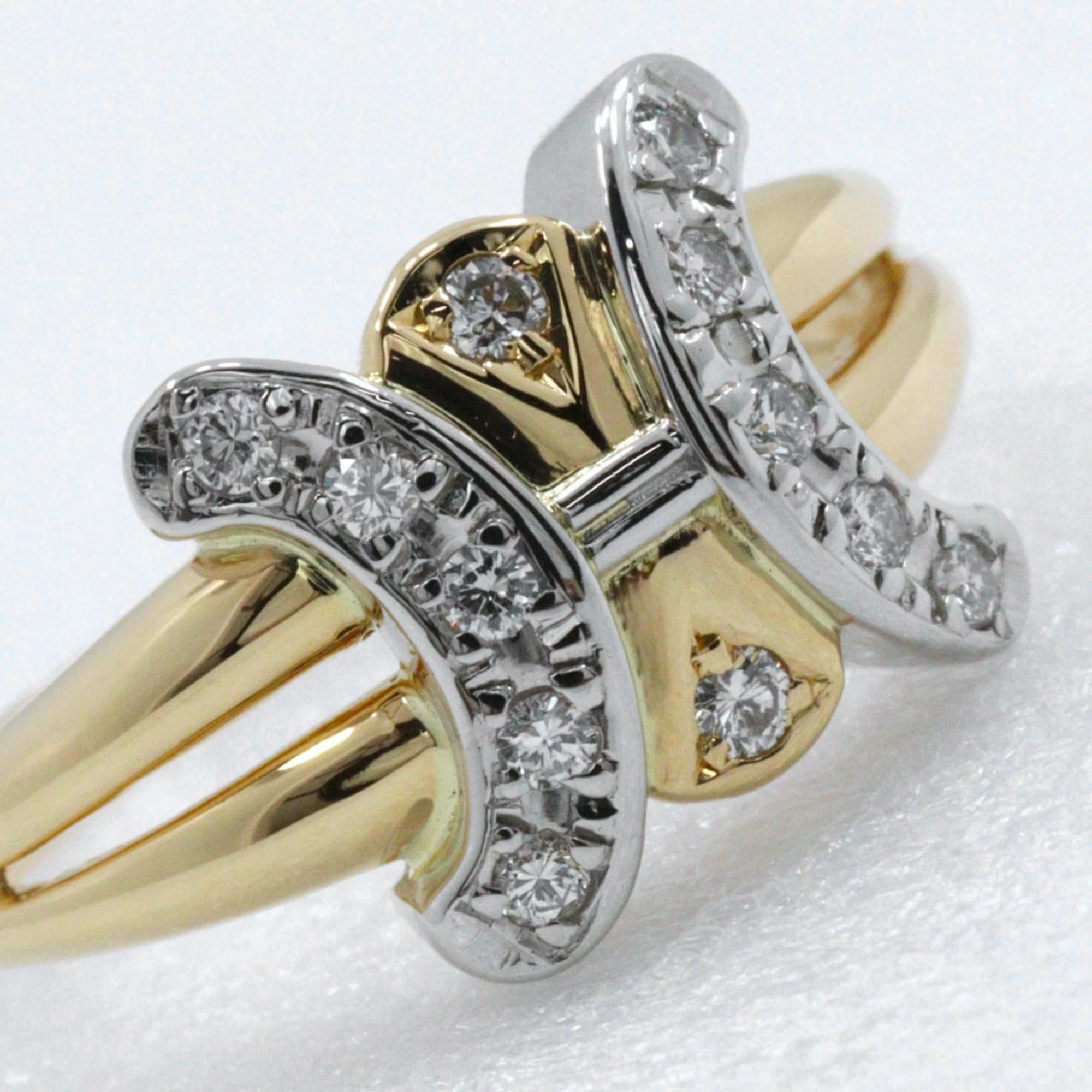 Ring Platinum and 18K Yellow Gold - Image 4