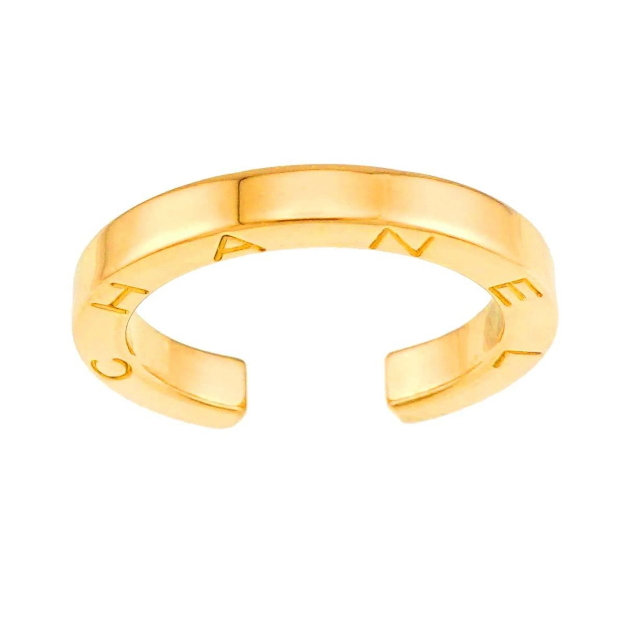 C Signature Band Ring 18K Yellow Gold - Image 2