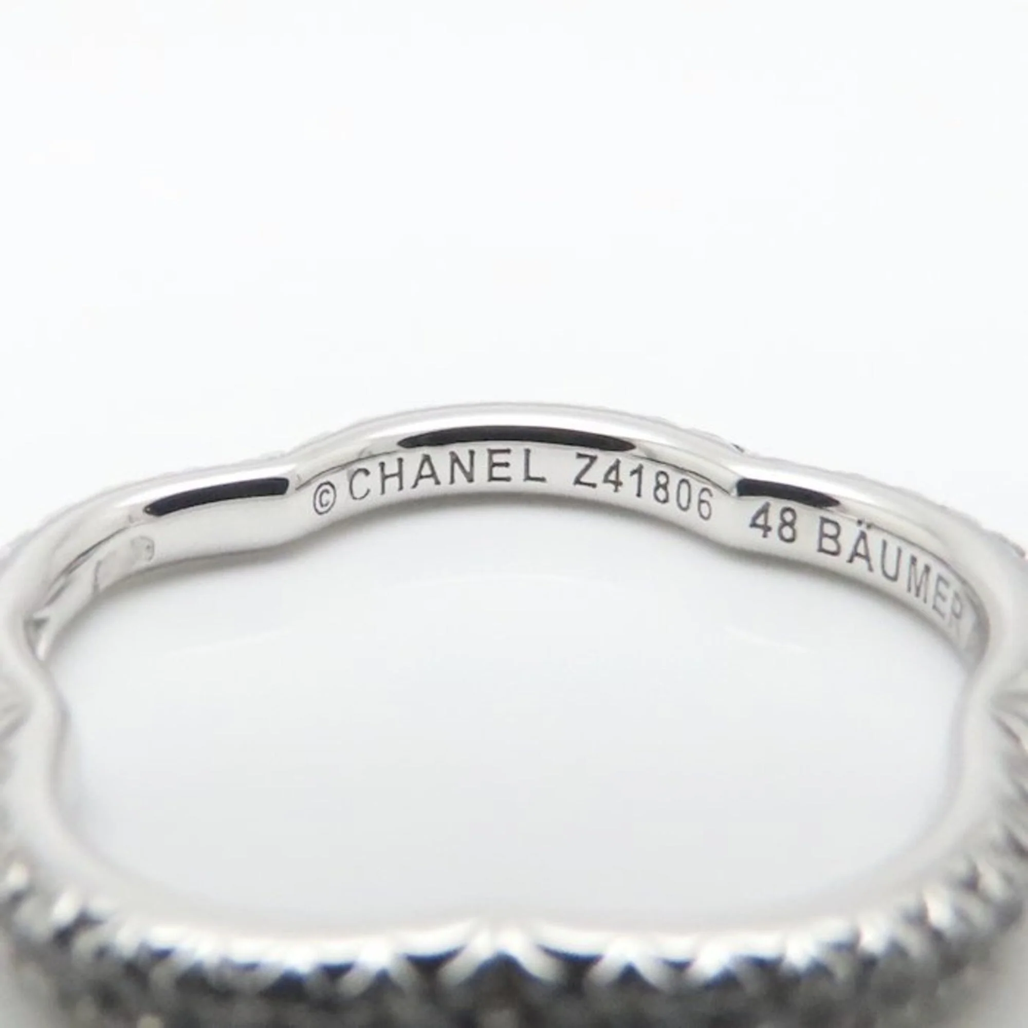 Camellia Diamond Eternity Ring 18K White Gold - Image 8