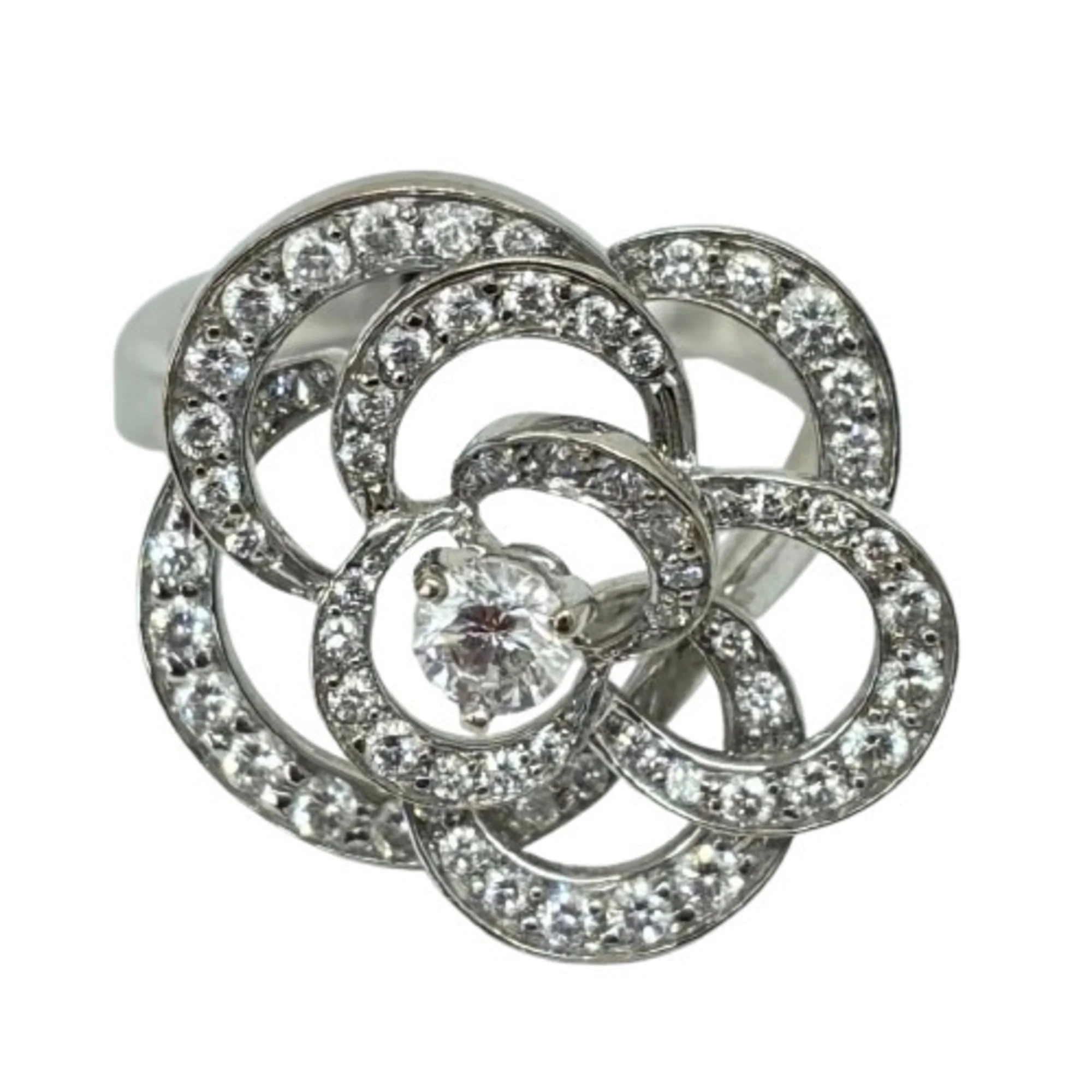 Camellia Ring 18K White Gold
