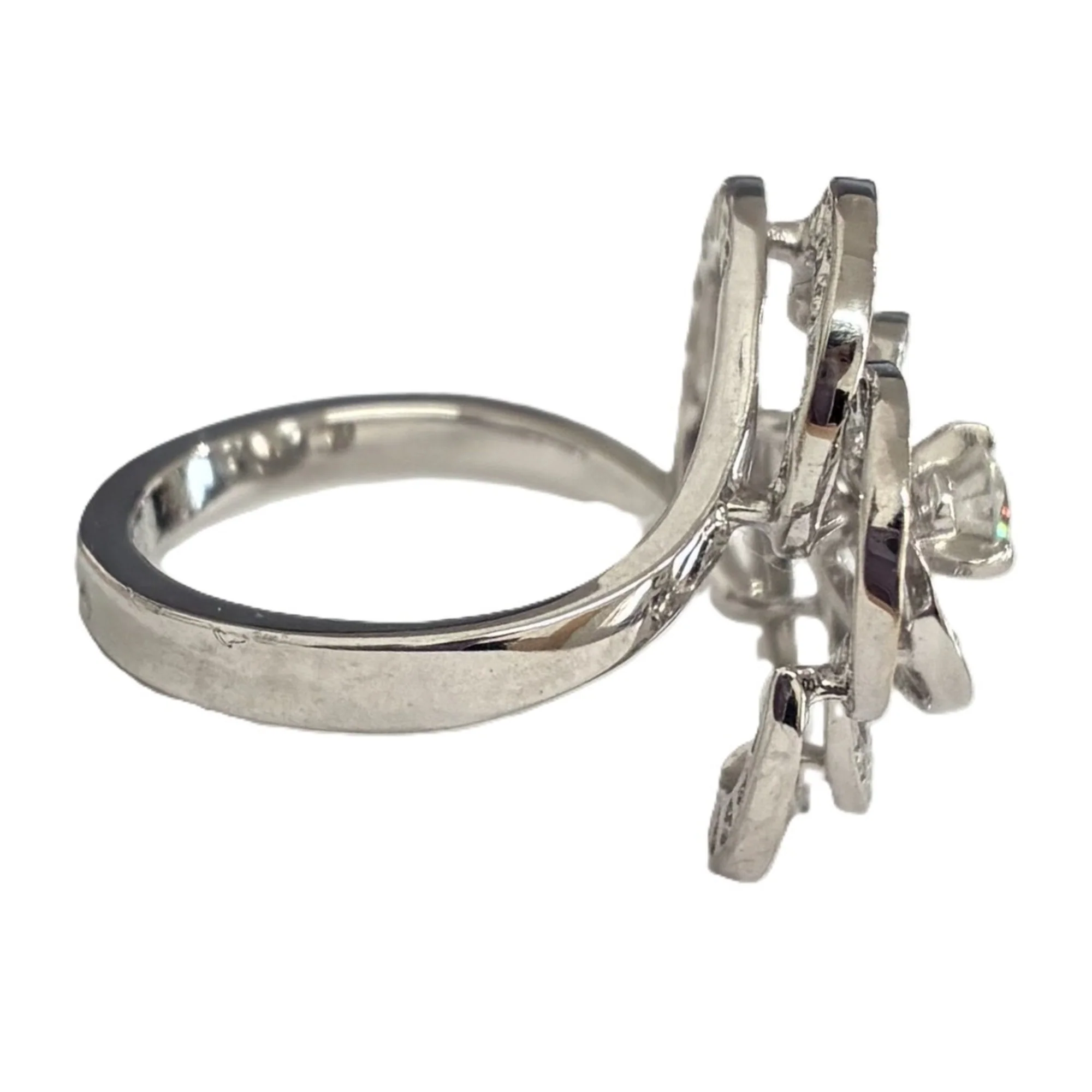 Camellia Ring 18K White Gold - Image 7