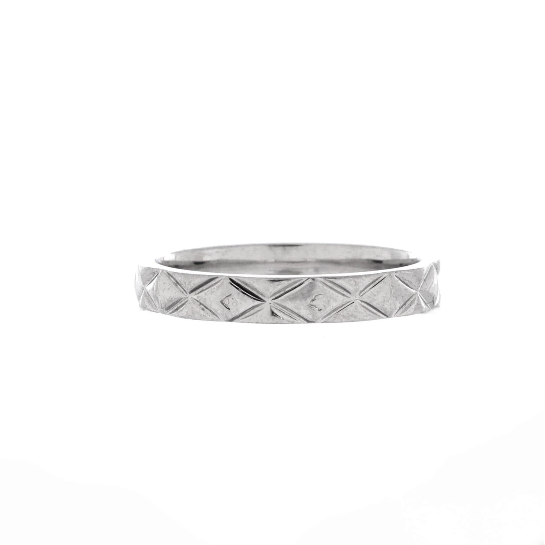 Matelasse Band Ring Platinum 3.5mm - Image 2
