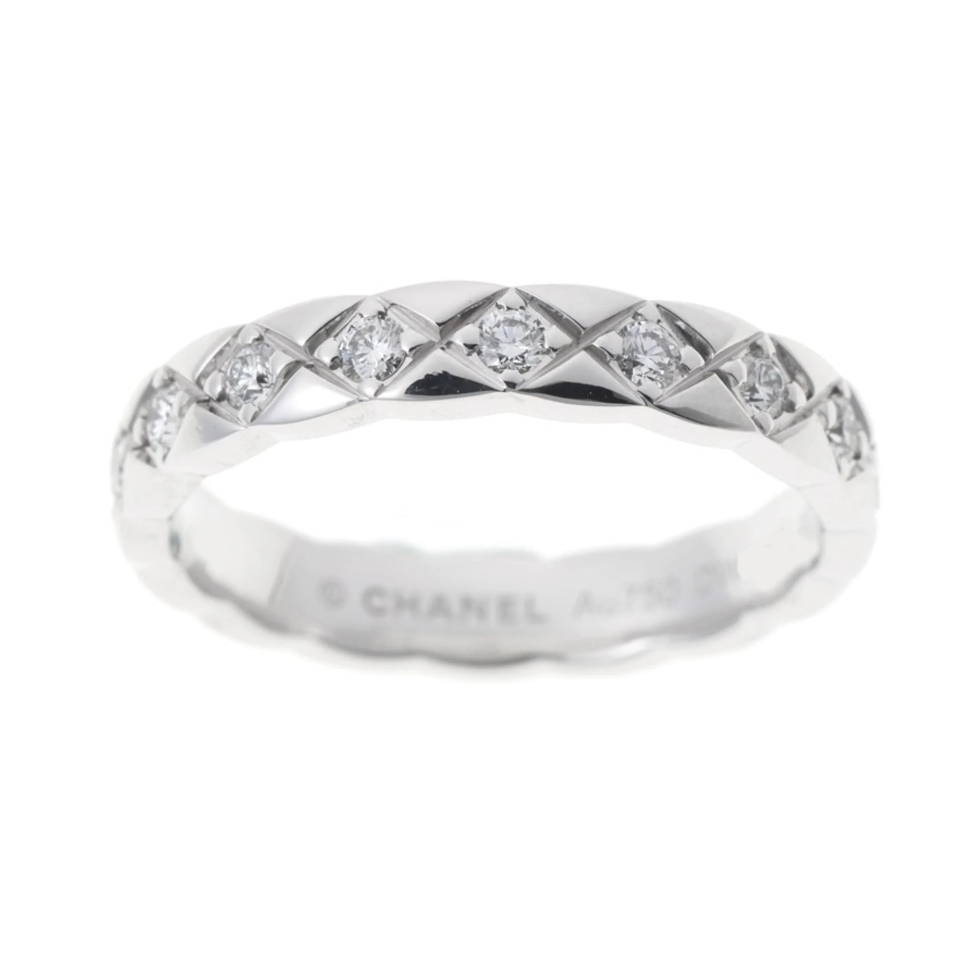 Ring 18K White Gold Mini with Diamond - Image 2
