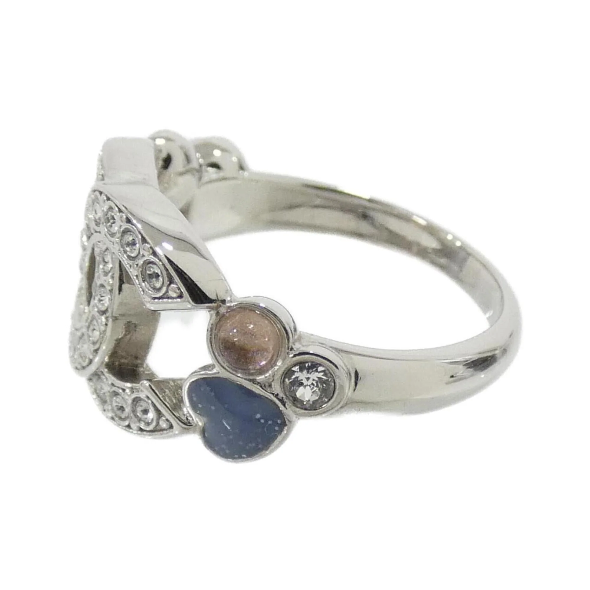 Ring Metal with Crystal Blue Pink White - Image 2