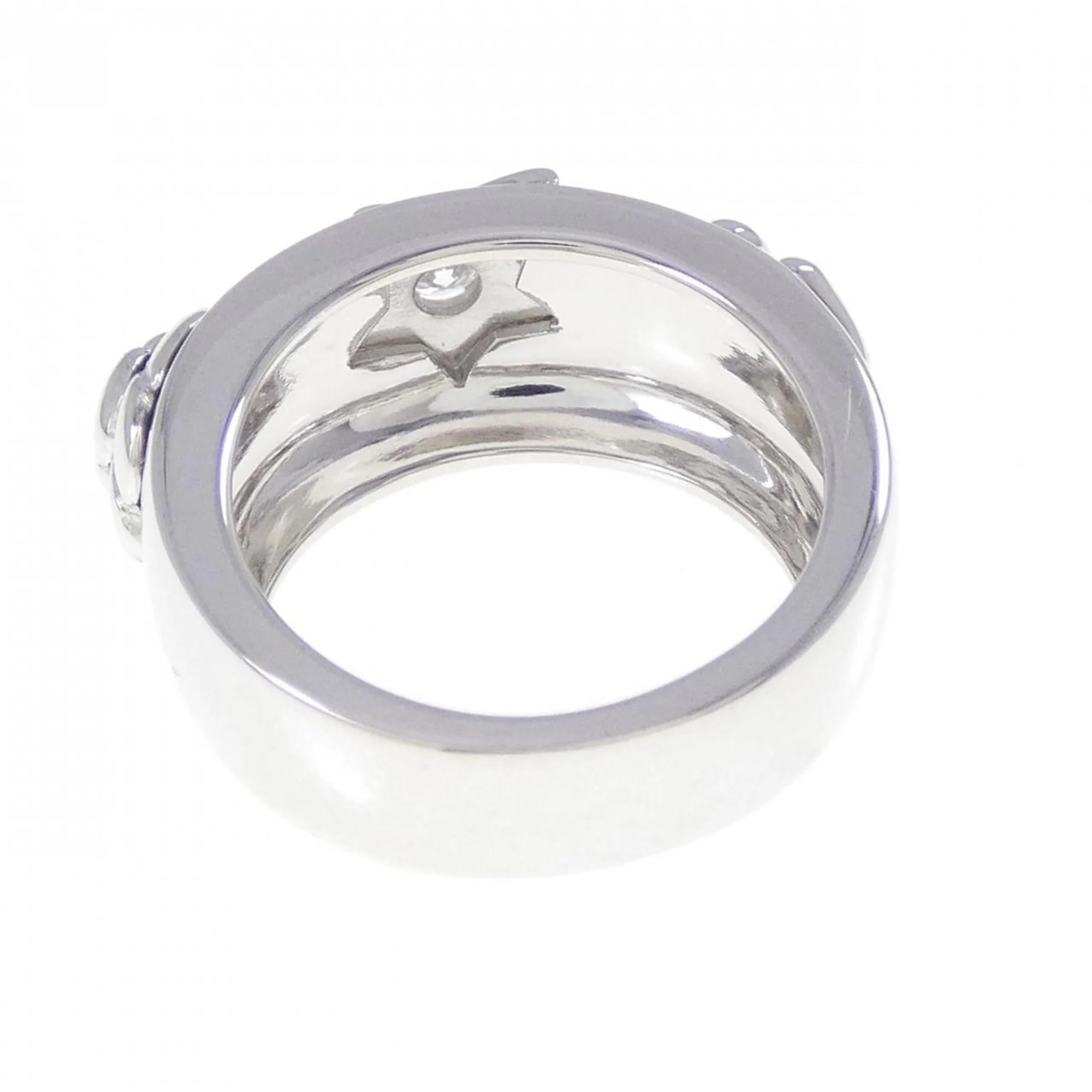 Three Symbols Ring 18K White Gold with Diamond - Image 3
