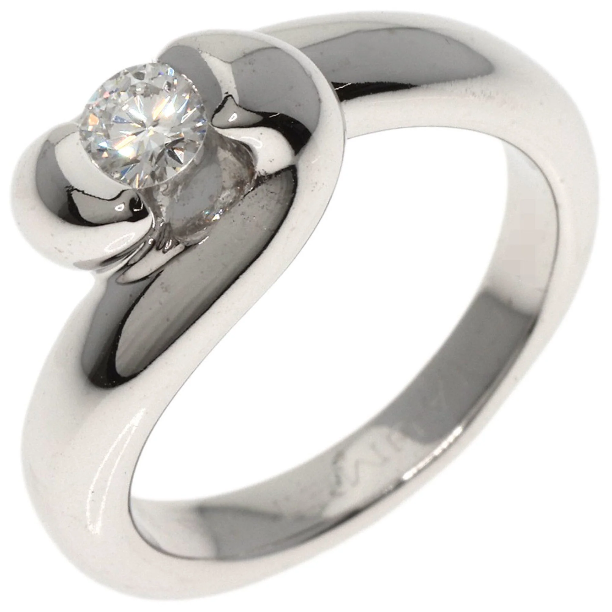 Band Ring 18K White Gold With Diamond - Image 2
