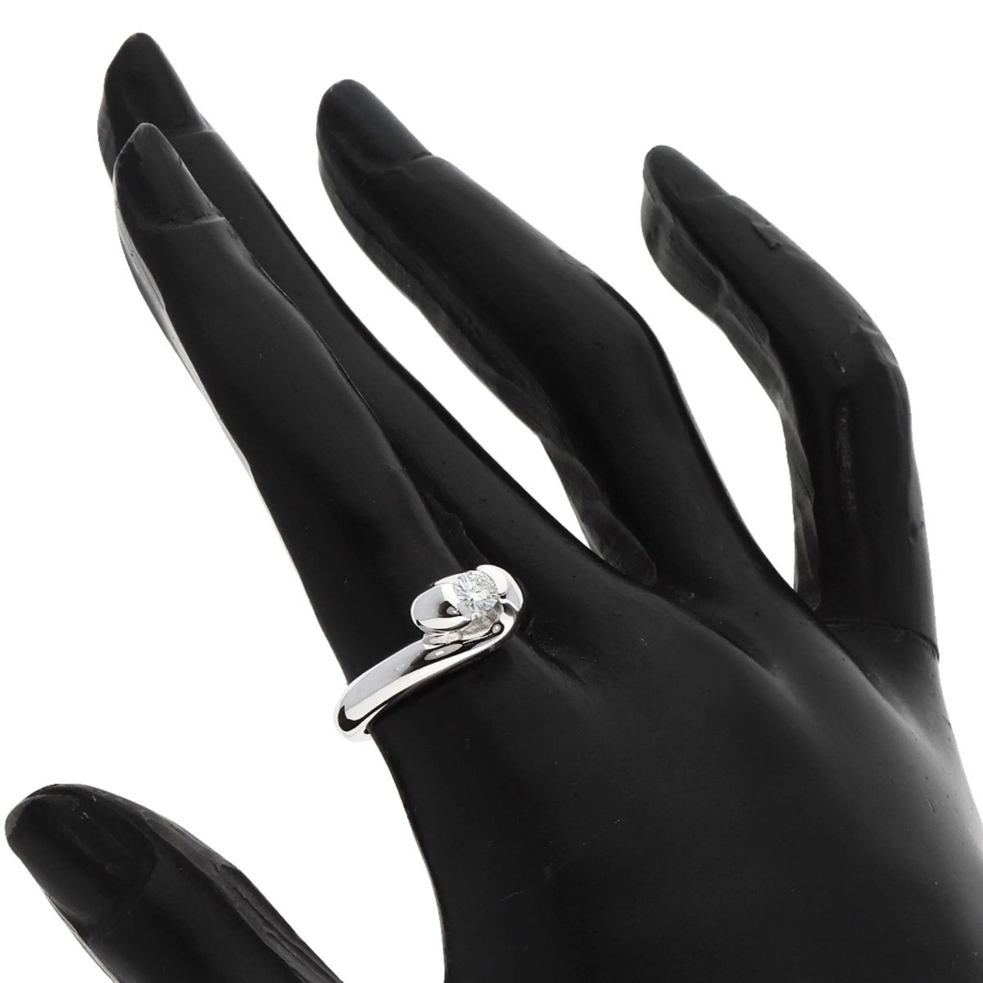 Band Ring 18K White Gold With Diamond - Image 7