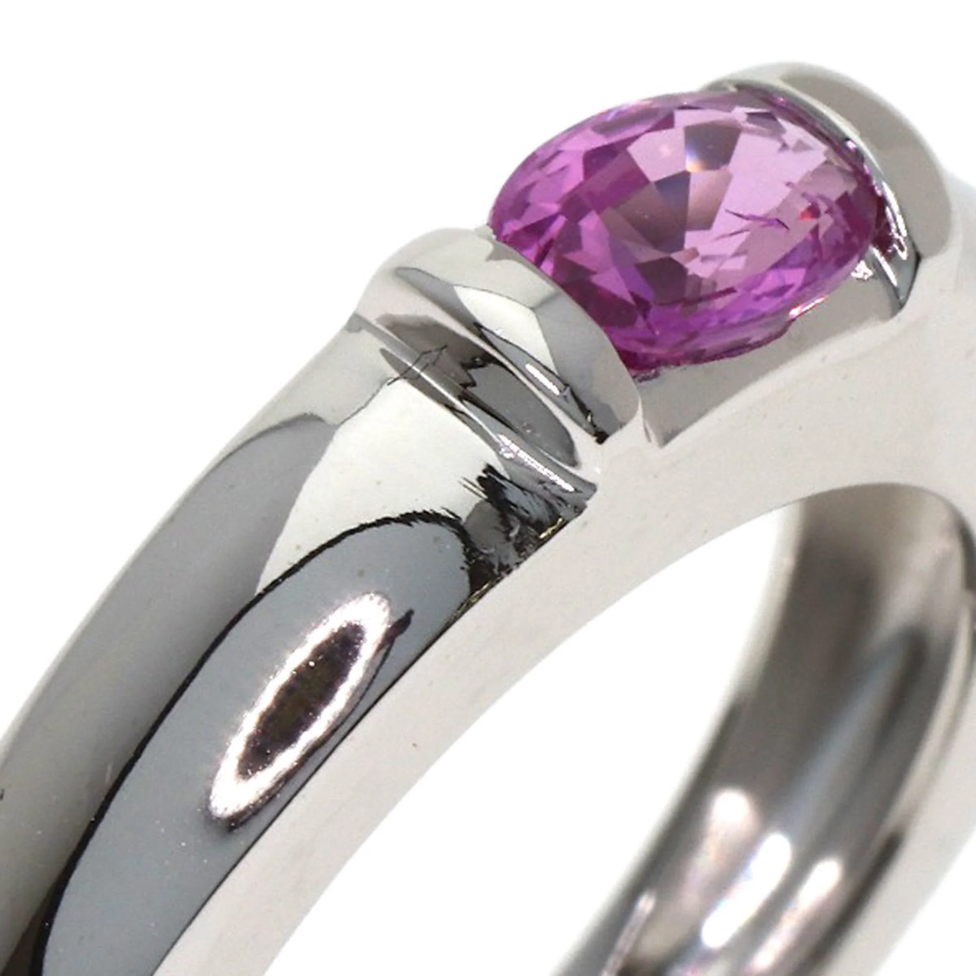 Ring 18K White Gold With Sapphire - Image 8