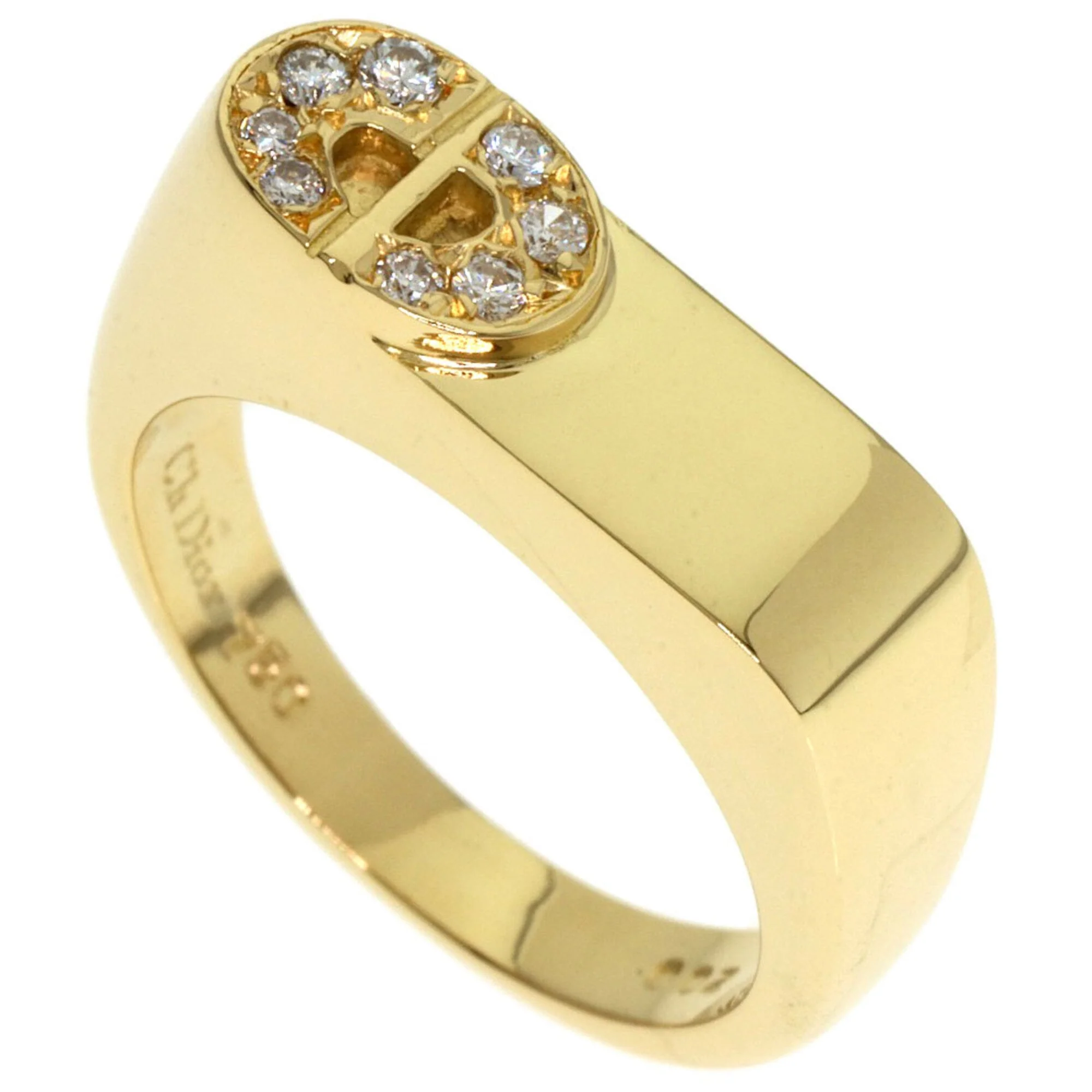 Band Ring 18K Yellow Gold with Diamond