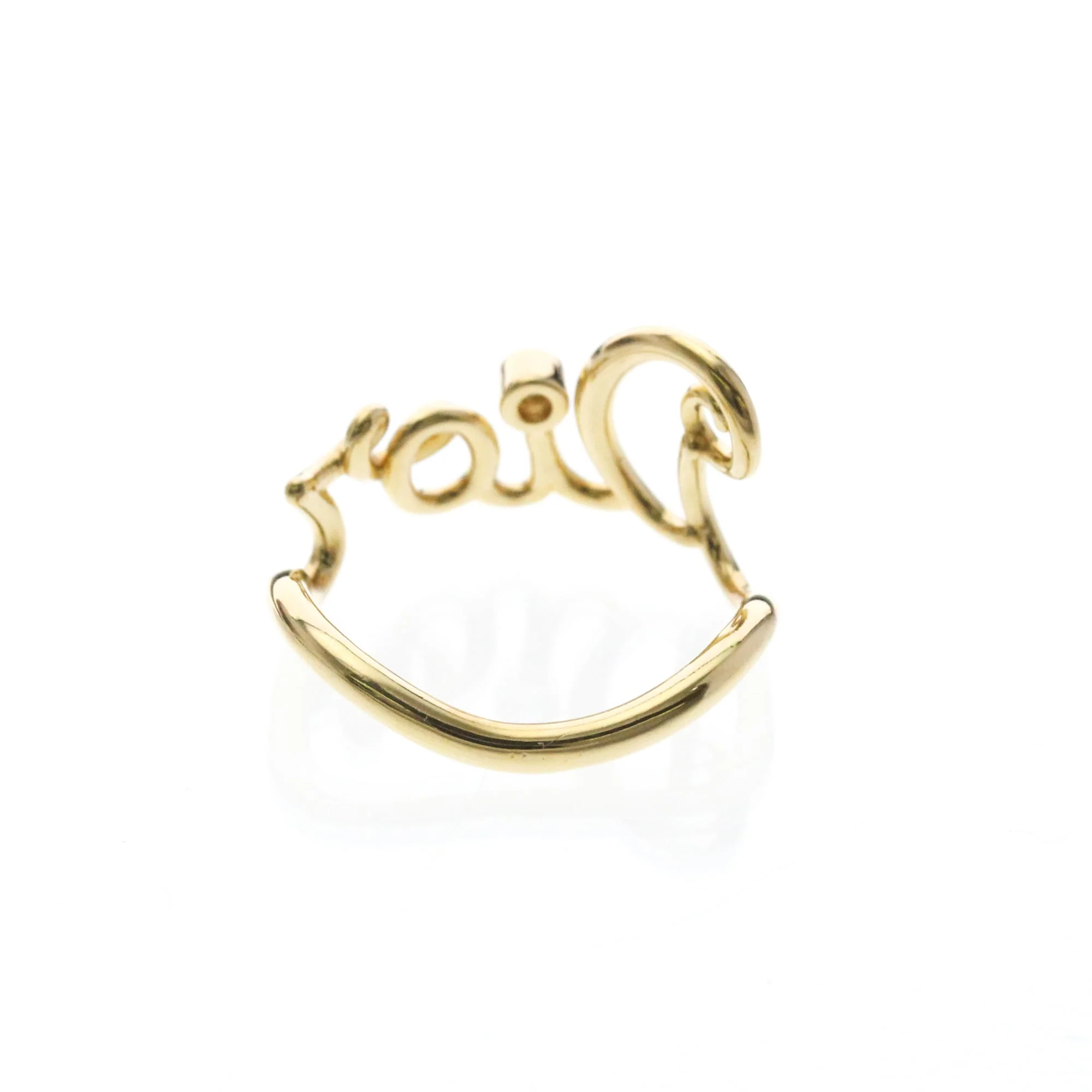 Band Ring 18K Yellow Gold with Diamond - Image 3