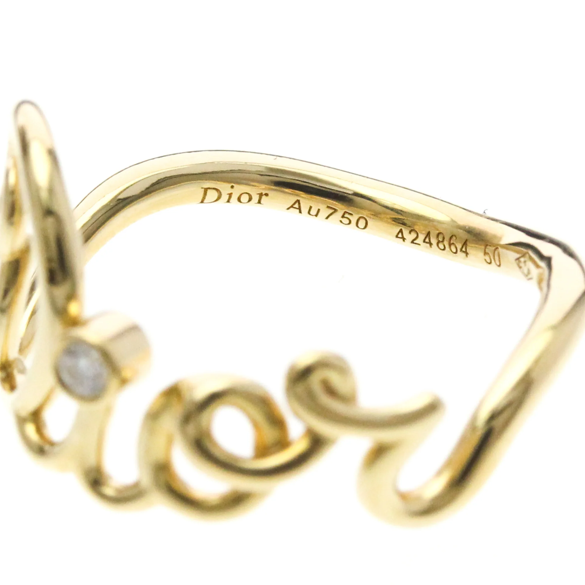 Band Ring 18K Yellow Gold with Diamond - Image 5
