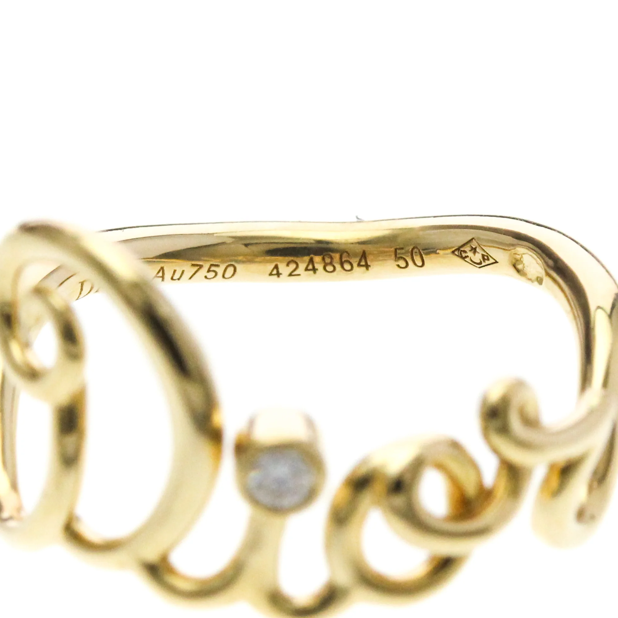 Band Ring 18K Yellow Gold with Diamond - Image 6