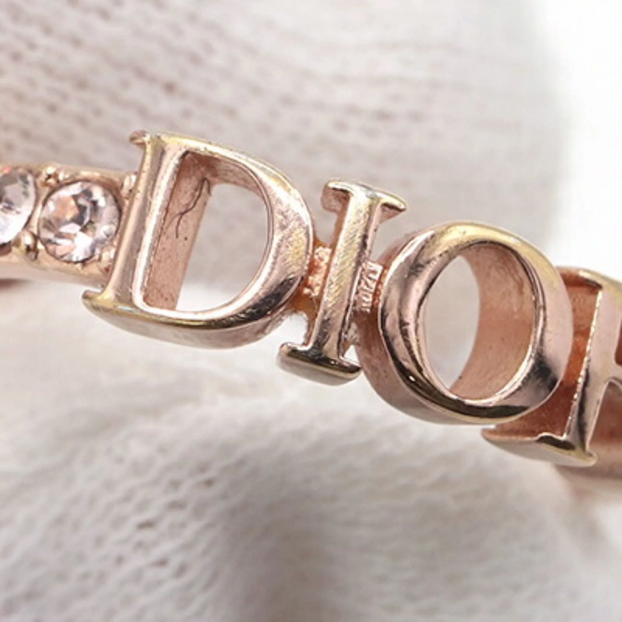 Band Ring Metal Pink Gold with Crystal - Image 4