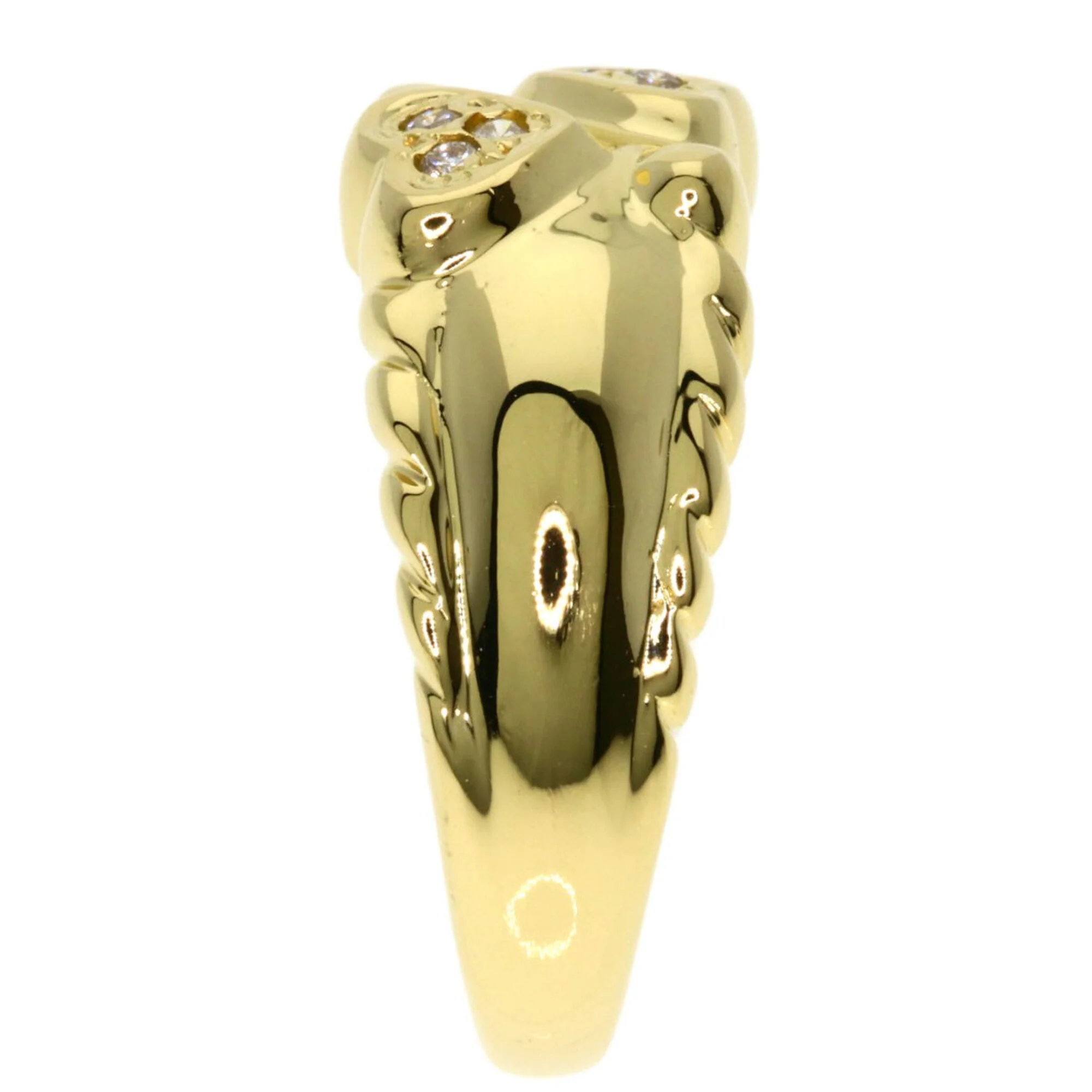Heart Diamond Ring 18K Yellow Gold - Image 3