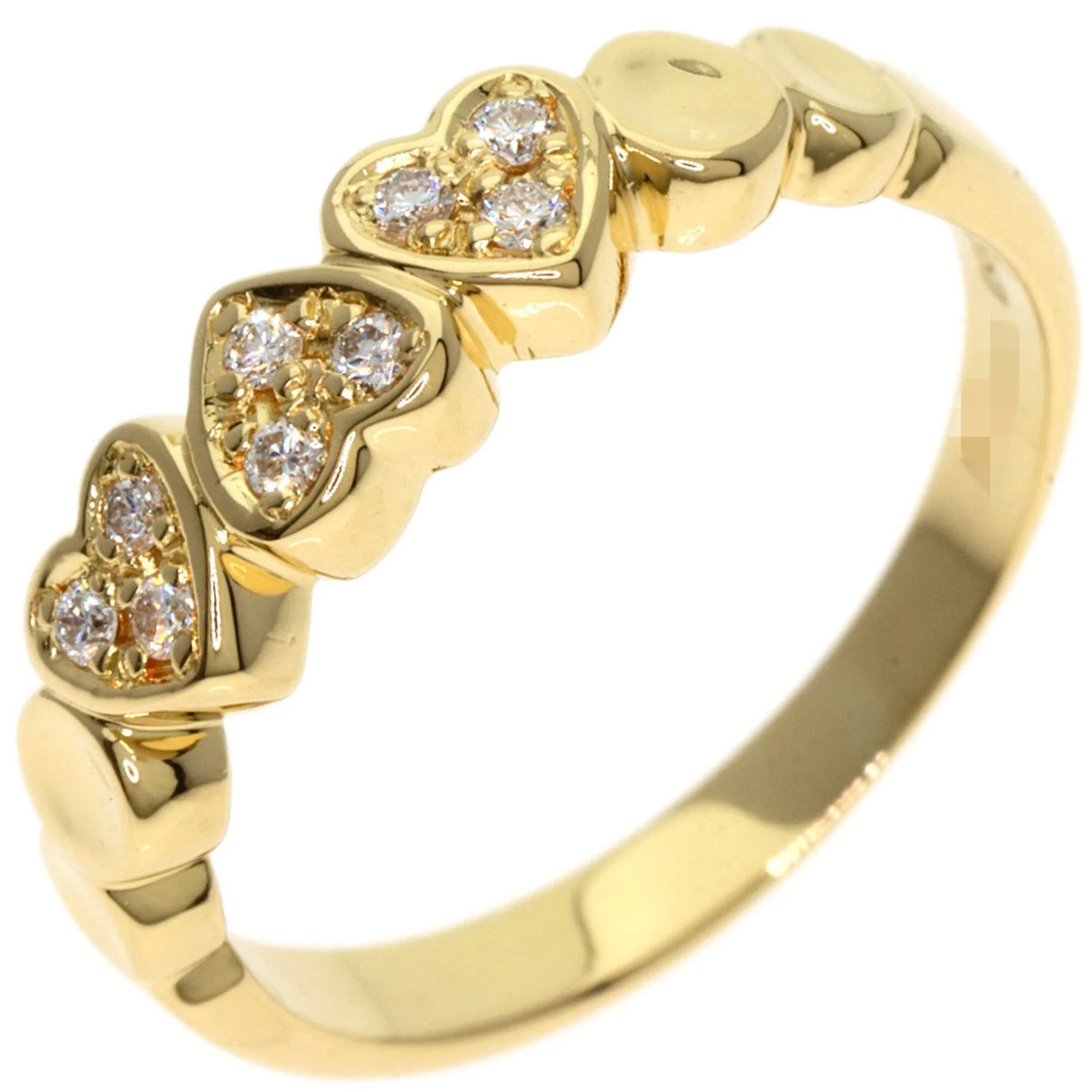 Heart Motif Ring 18K Yellow Gold with Diamond - Image 2
