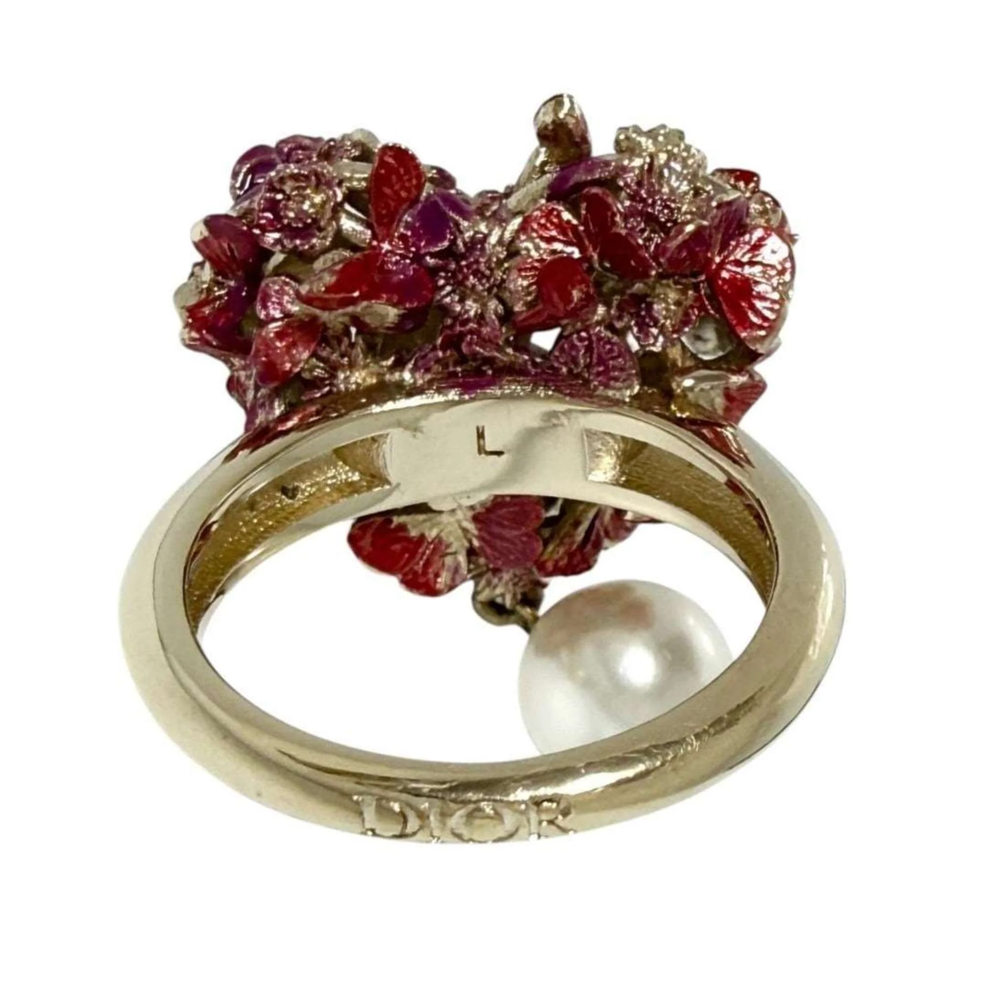 Le Coeur Des Papillons Ring Artificial Pearl and Metal - Image 2