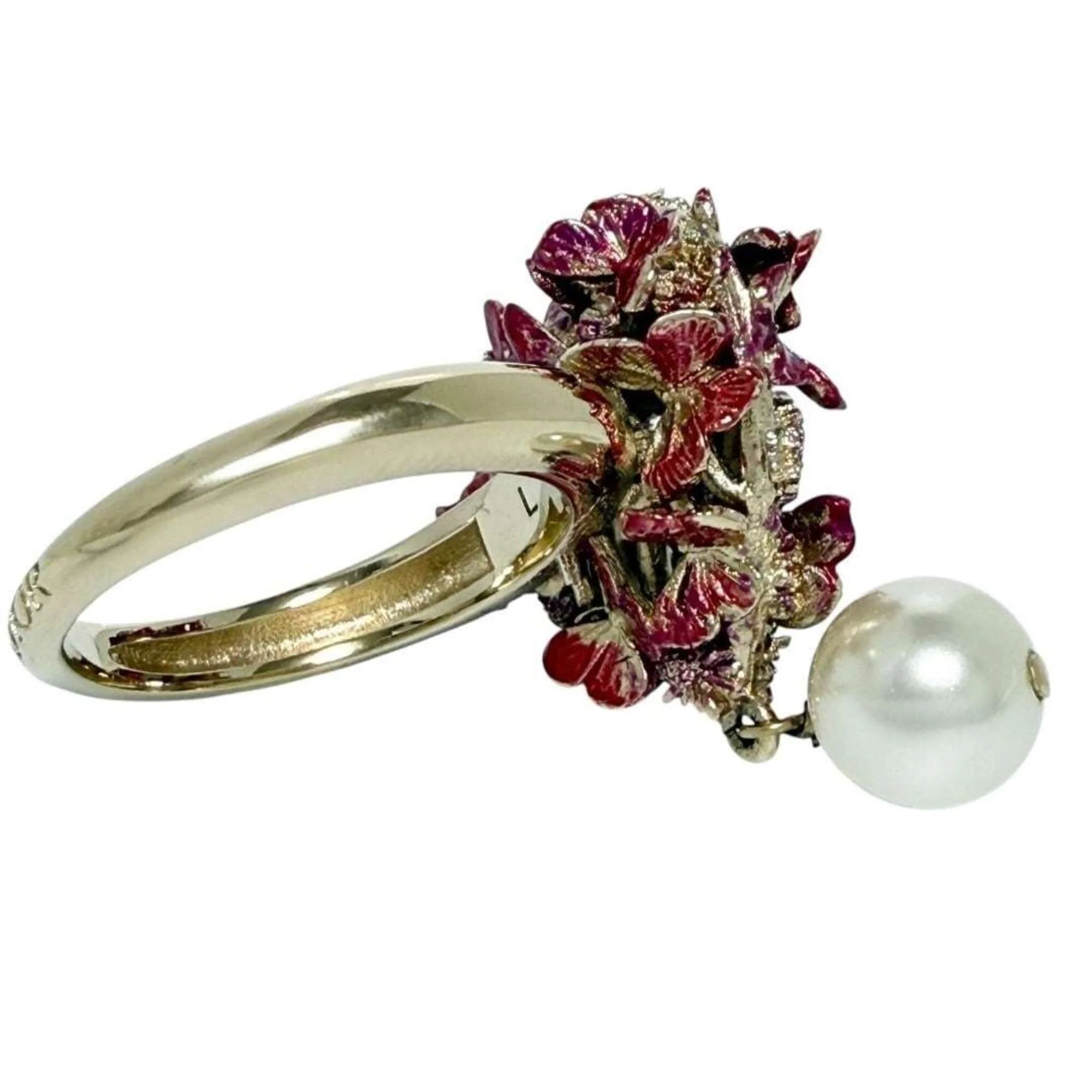 Le Coeur Des Papillons Ring Artificial Pearl and Metal - Image 4