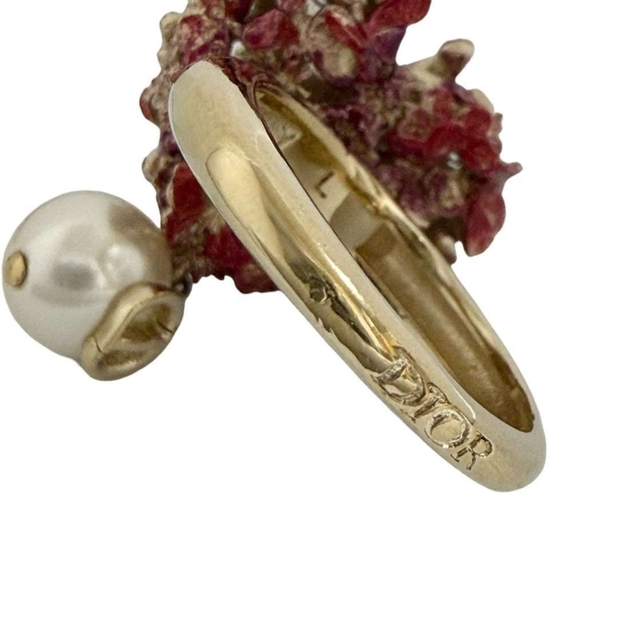 Le Coeur Des Papillons Ring Artificial Pearl and Metal - Image 5