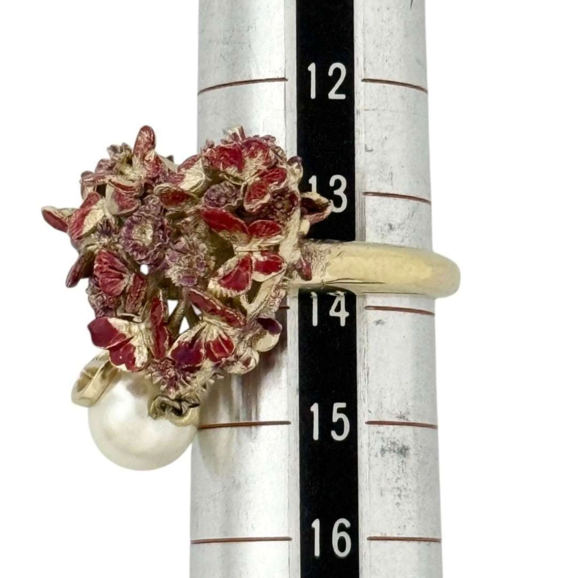 Le Coeur Des Papillons Ring Artificial Pearl and Metal - Image 7