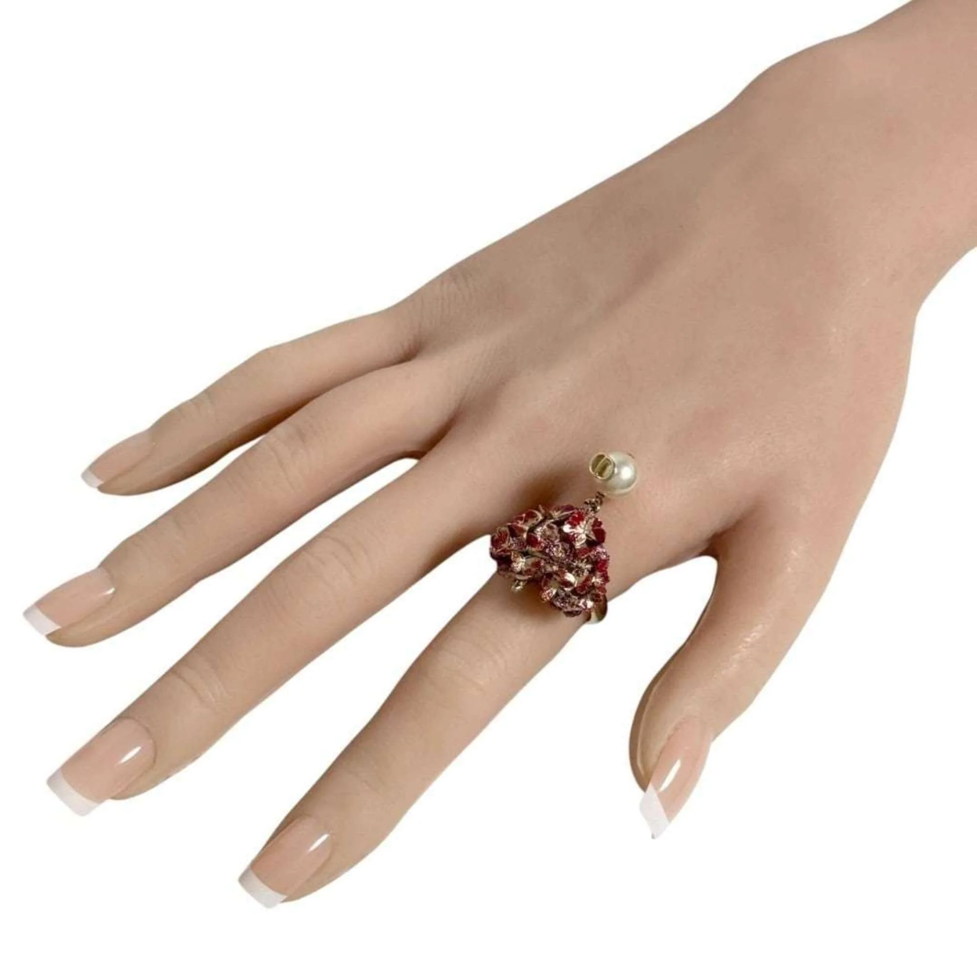 Le Coeur Des Papillons Ring Artificial Pearl and Metal - Image 8