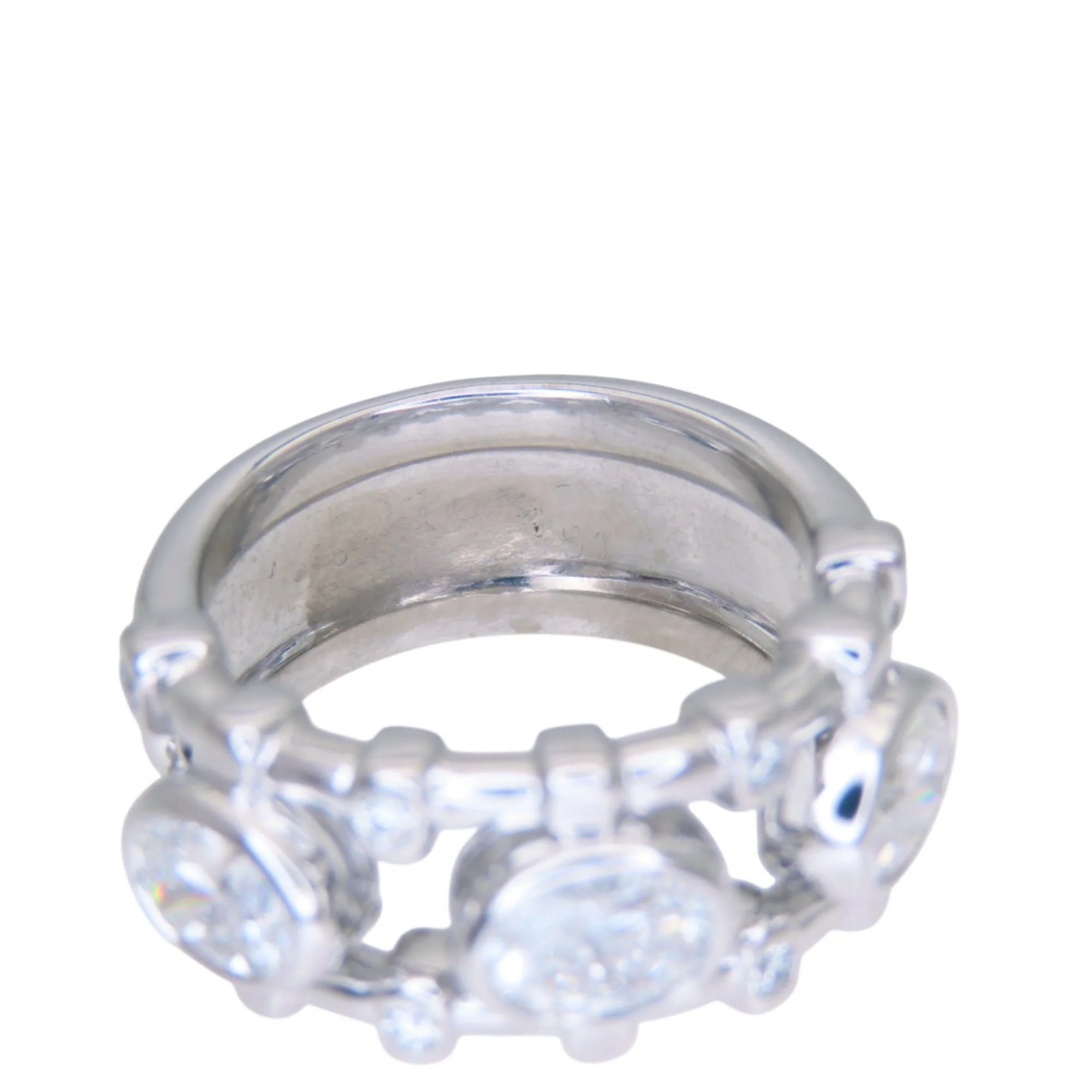 Oval Cut Diamond Ring 18K White Gold - Image 8