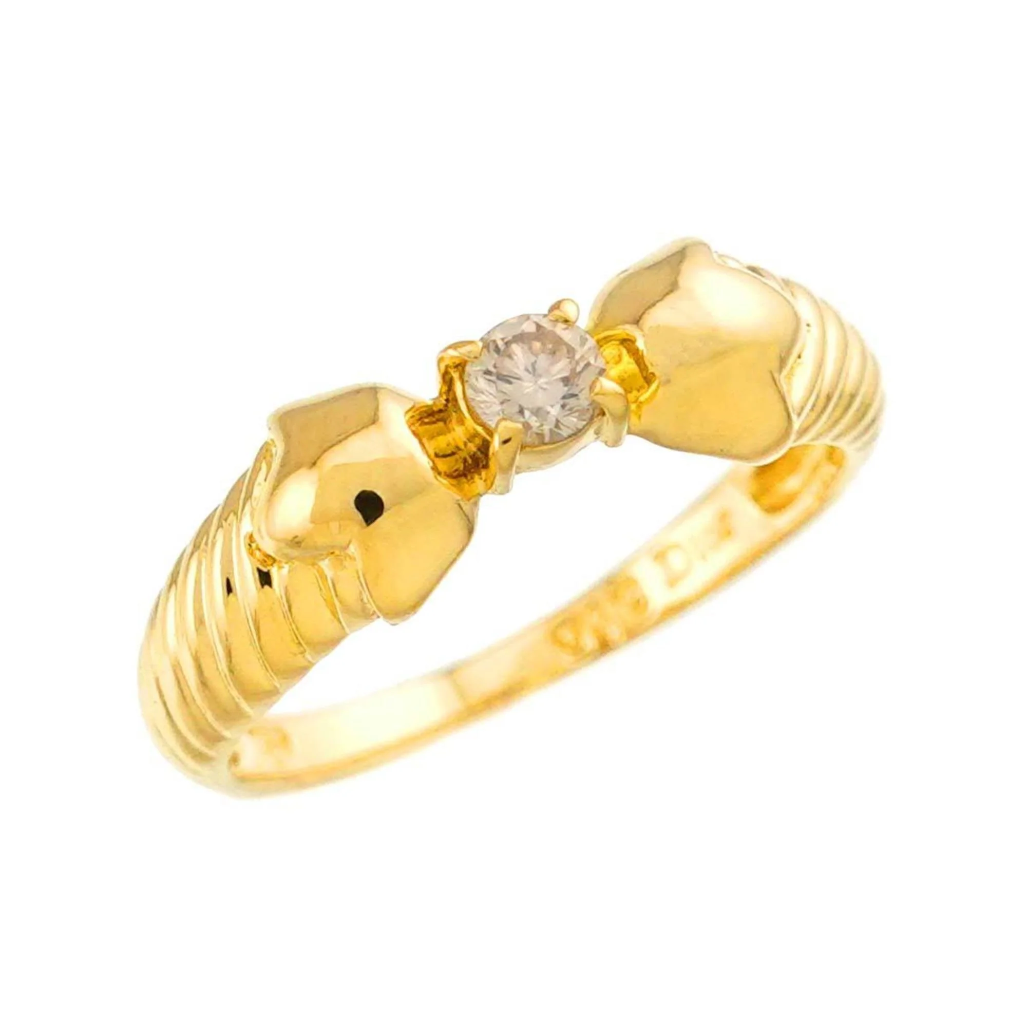 Ring 18K Yellow Gold with Diamond - Image 5
