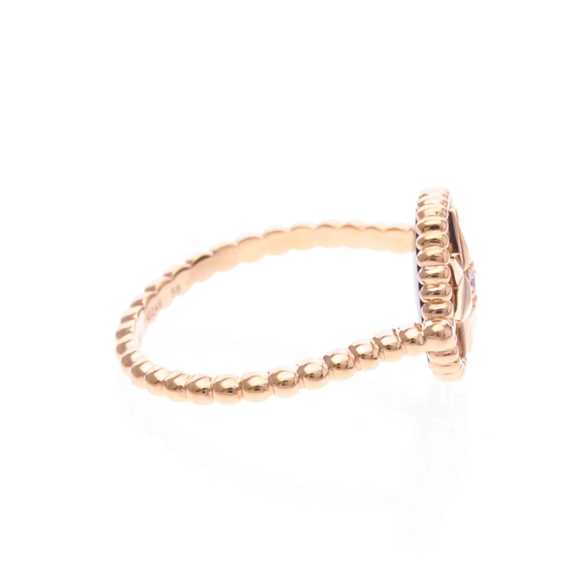 Rose Des Vents Ring 18K Rose Gold with Diamond and Onyx - Image 4