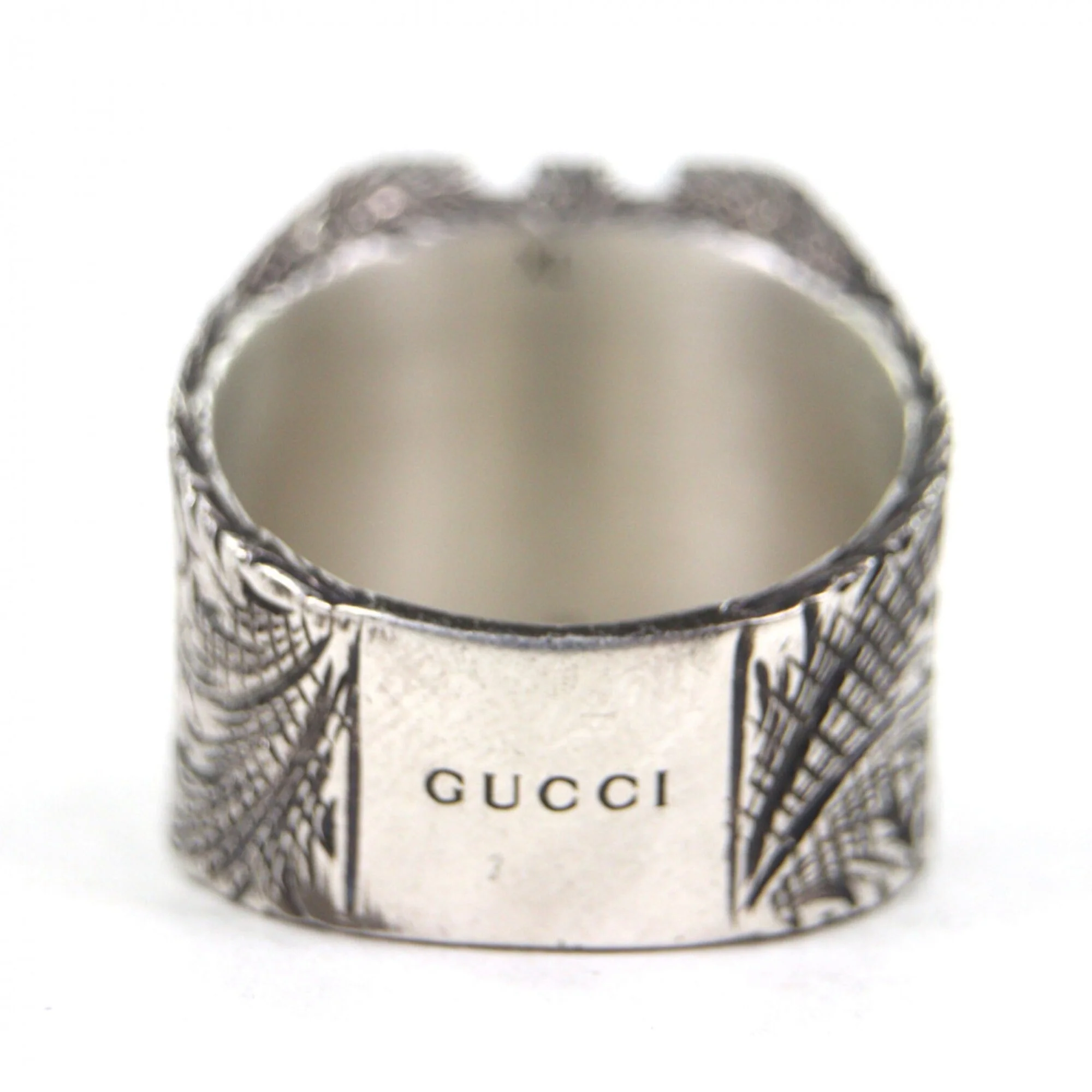 Arabesque Alphabet W Letter Band Ring Sterling Silver - Image 4
