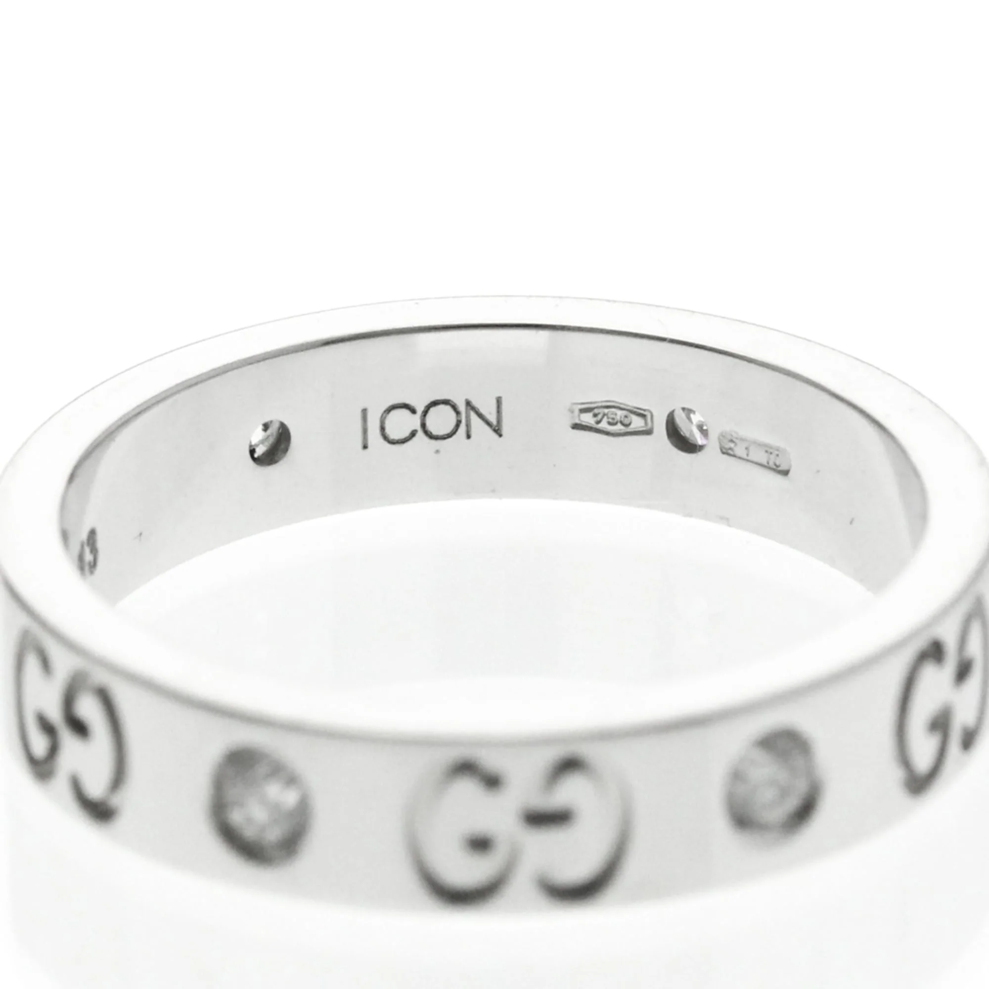 Band Ring 18K White Gold with Diamond - Image 6