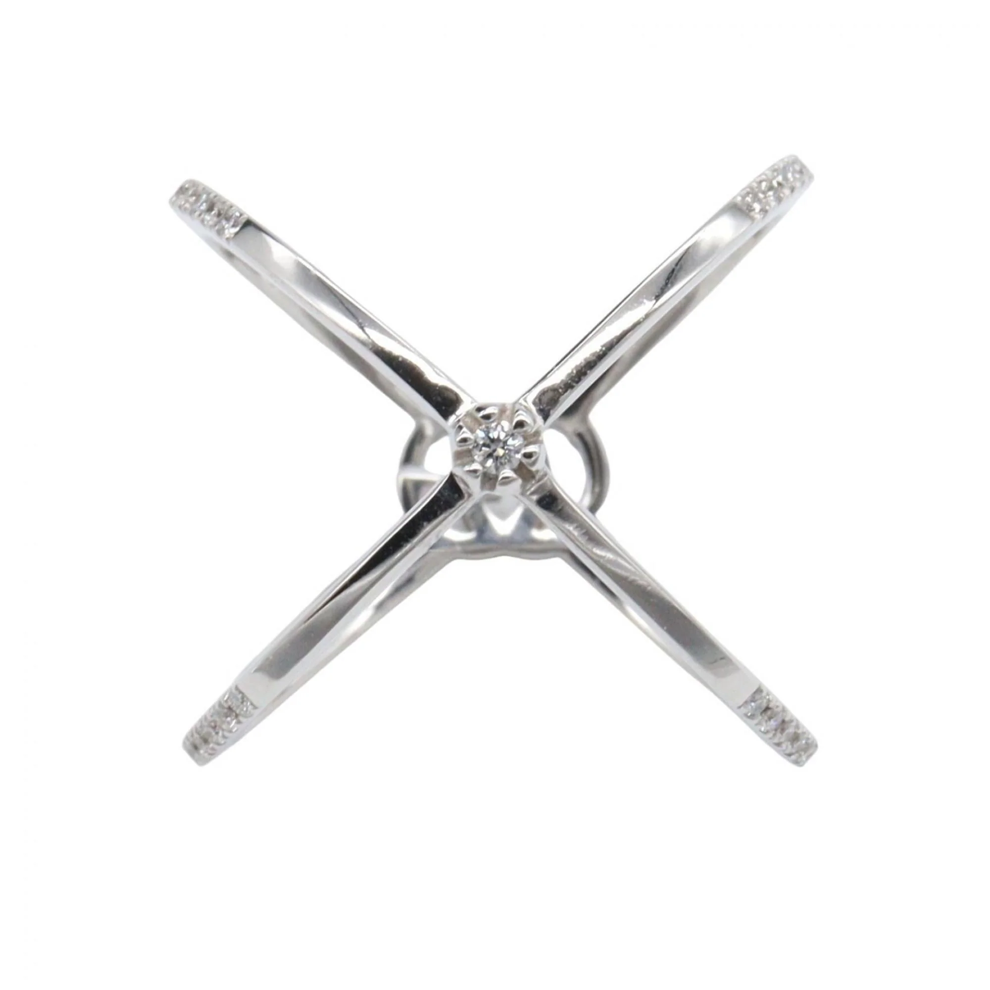 Band Ring 18K White Gold With Diamonds - Image 3