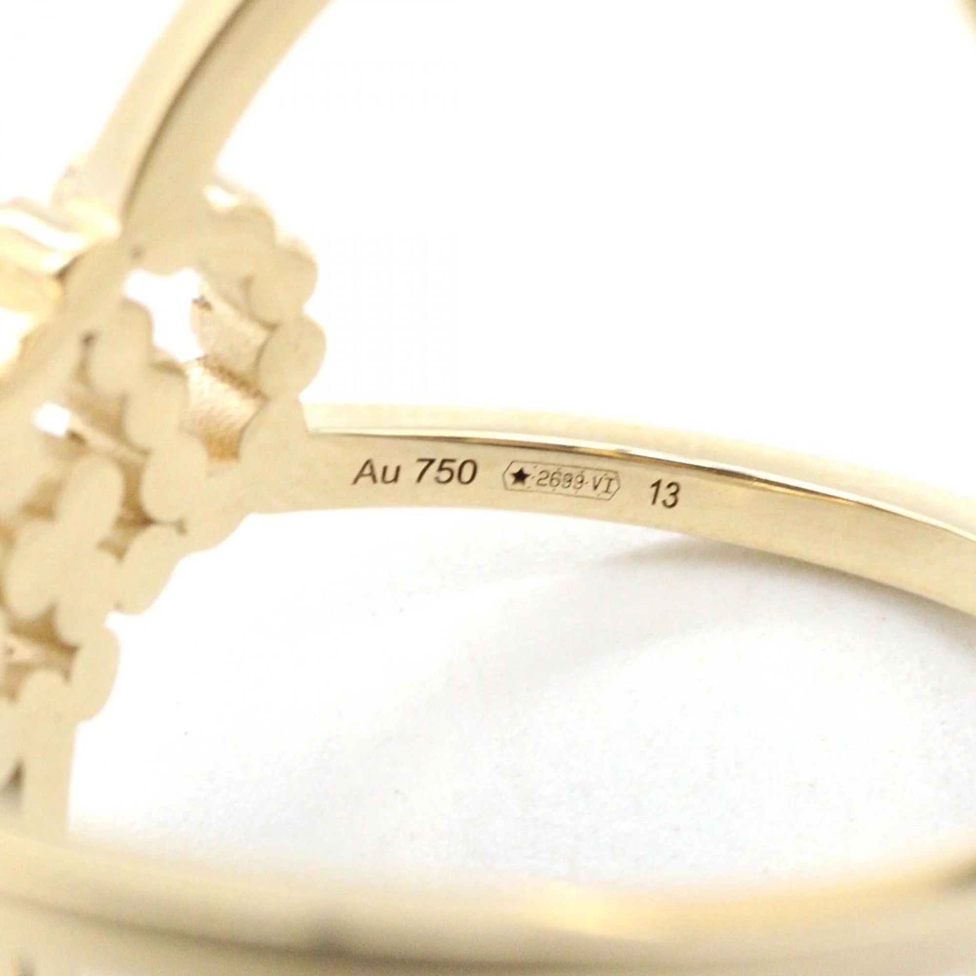 Band Ring 18K Yellow Gold with Diamond - Image 5