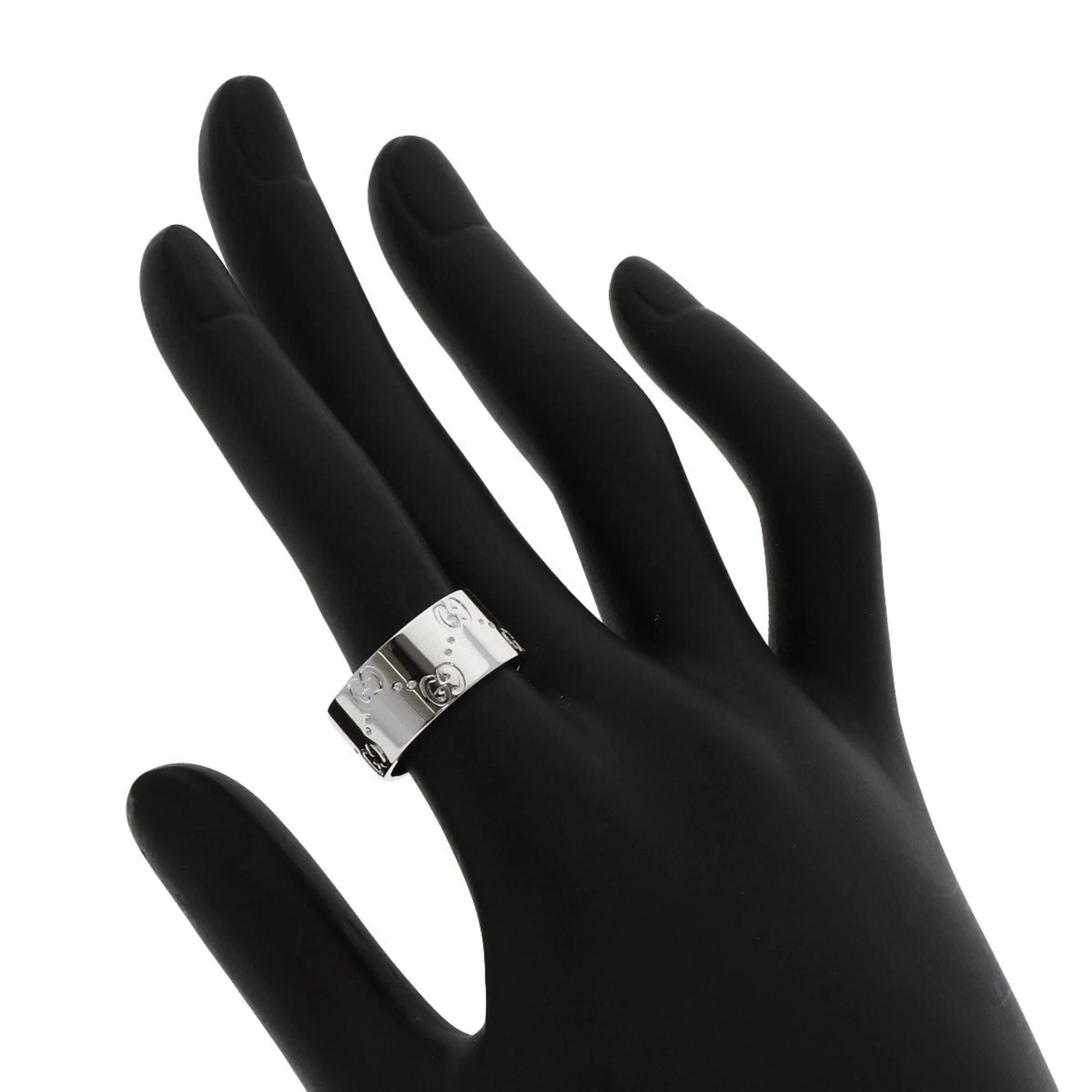 GG Icon Wide Ring 18K White Gold - Image 6
