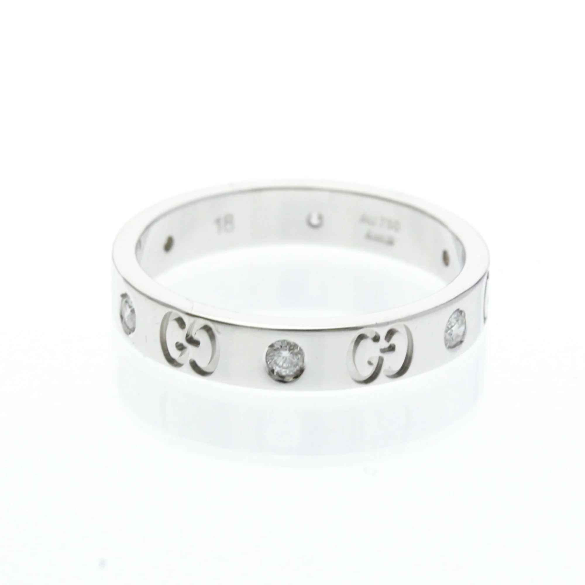 Icon Band Ring 18K Yellow Gold with Diamond - Image 2