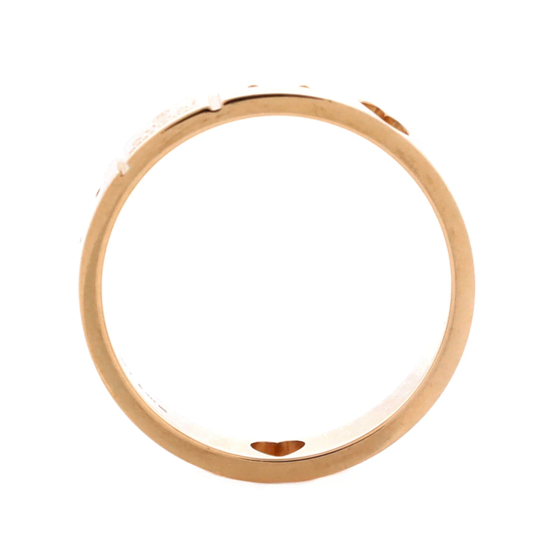 Icon Heart Band Ring 18K Rose Gold 4mm - Image 2