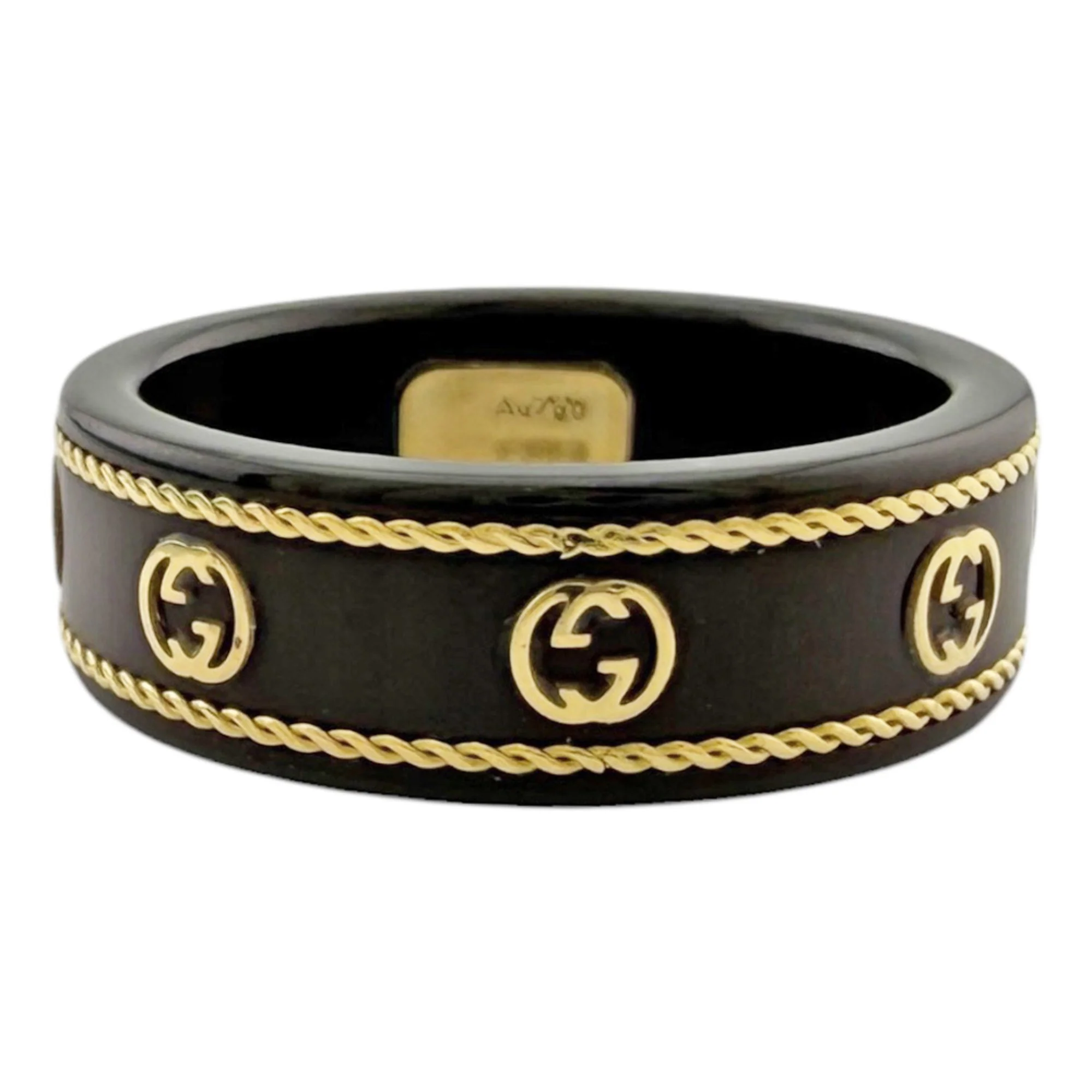Icon Ring Ceramic and 18K Yellow Gold - Image 3