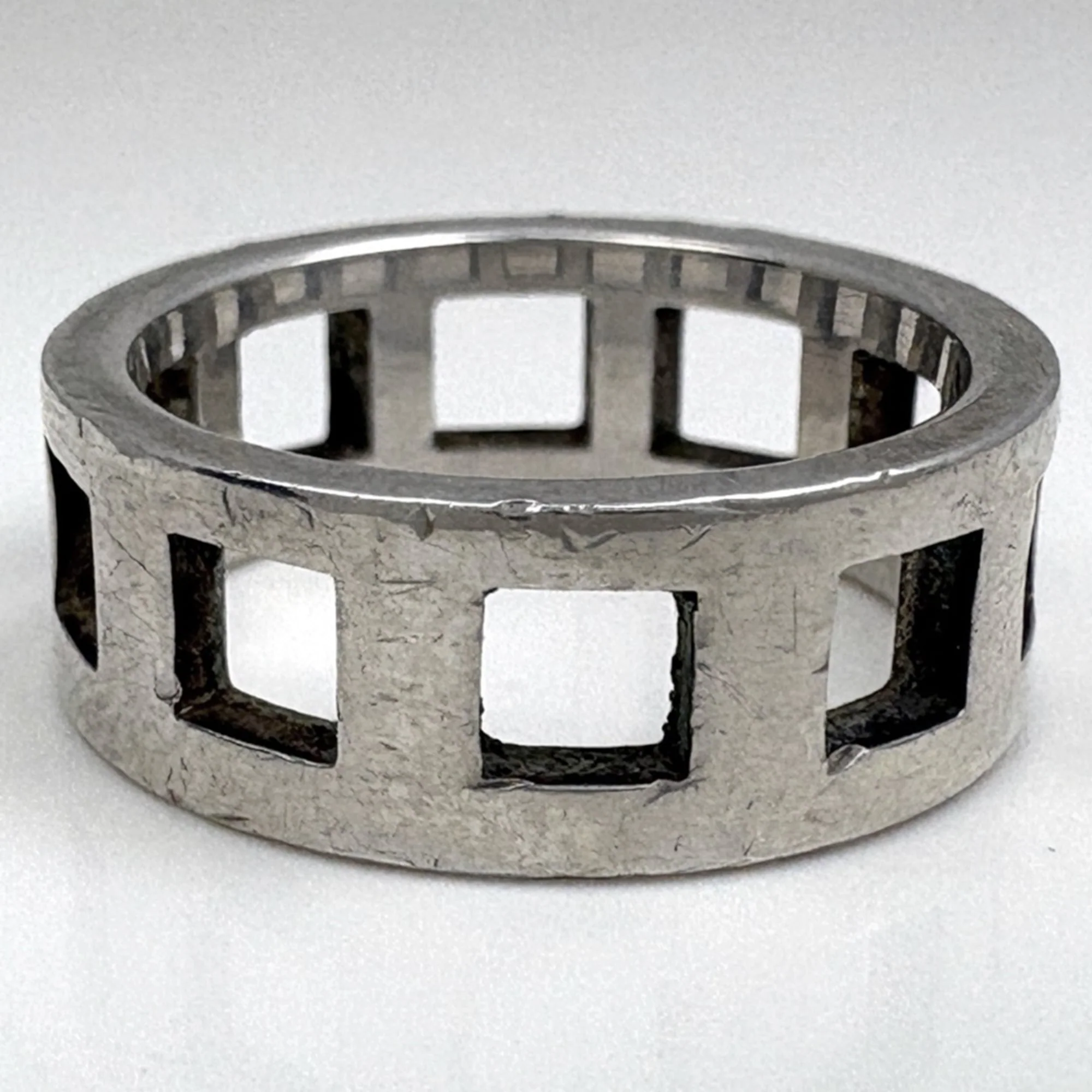 Open Square Ring Sterling Silver - Image 3